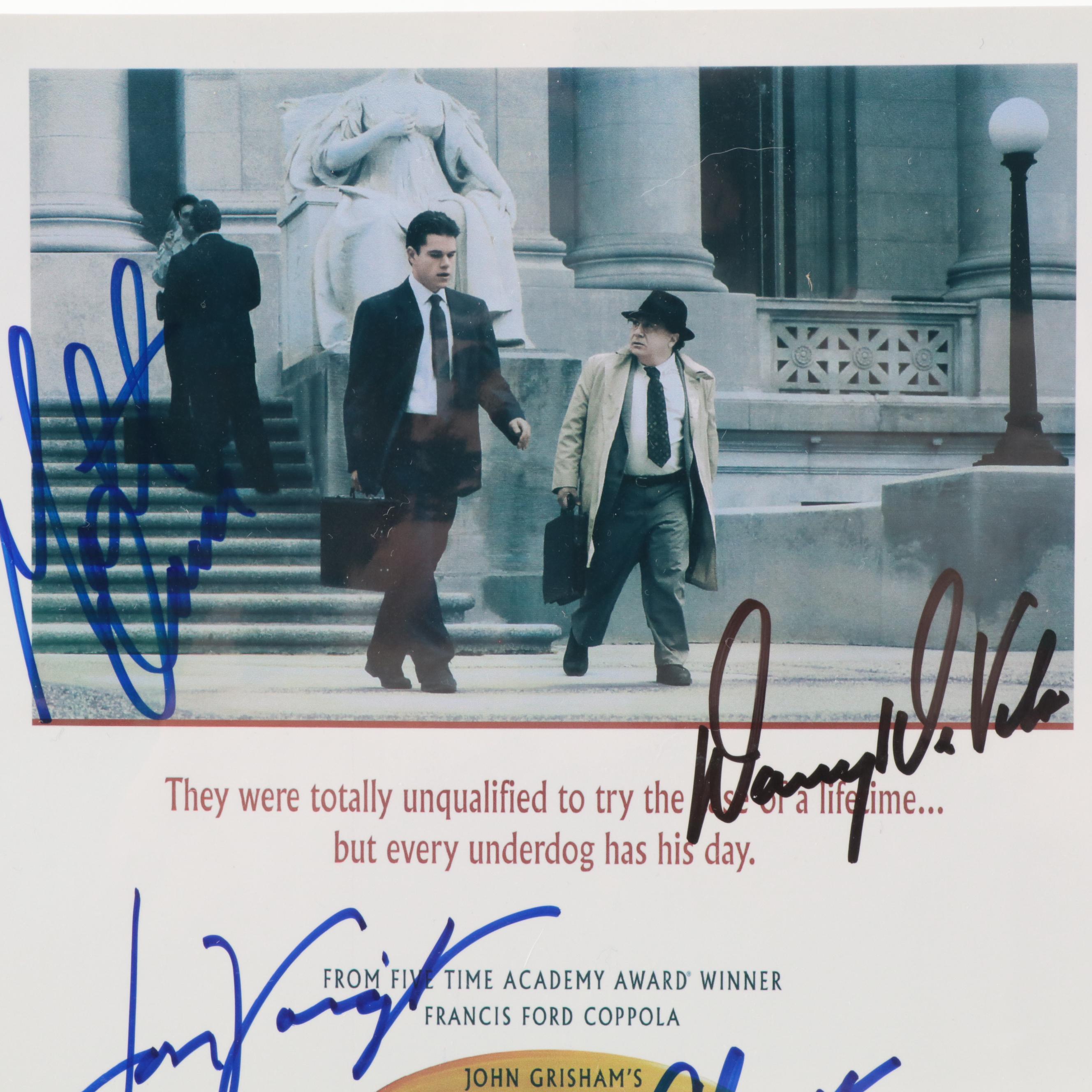 Jon Voight, Matt Damon, Danny Devito, Others Signed "The Rainmakers" Movie Print
