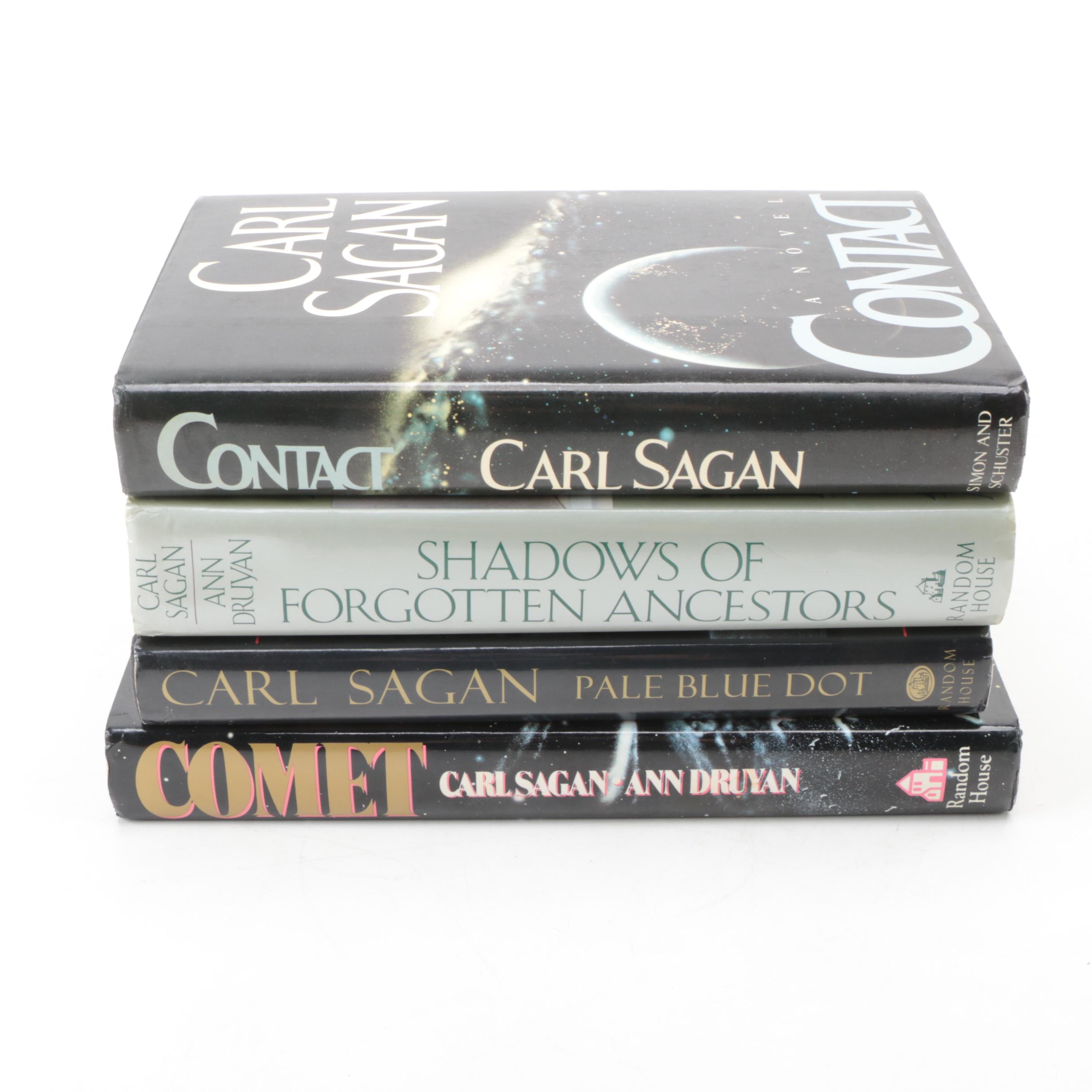 First Edition Carl Sagan Books Including "Comet" and "Contact"