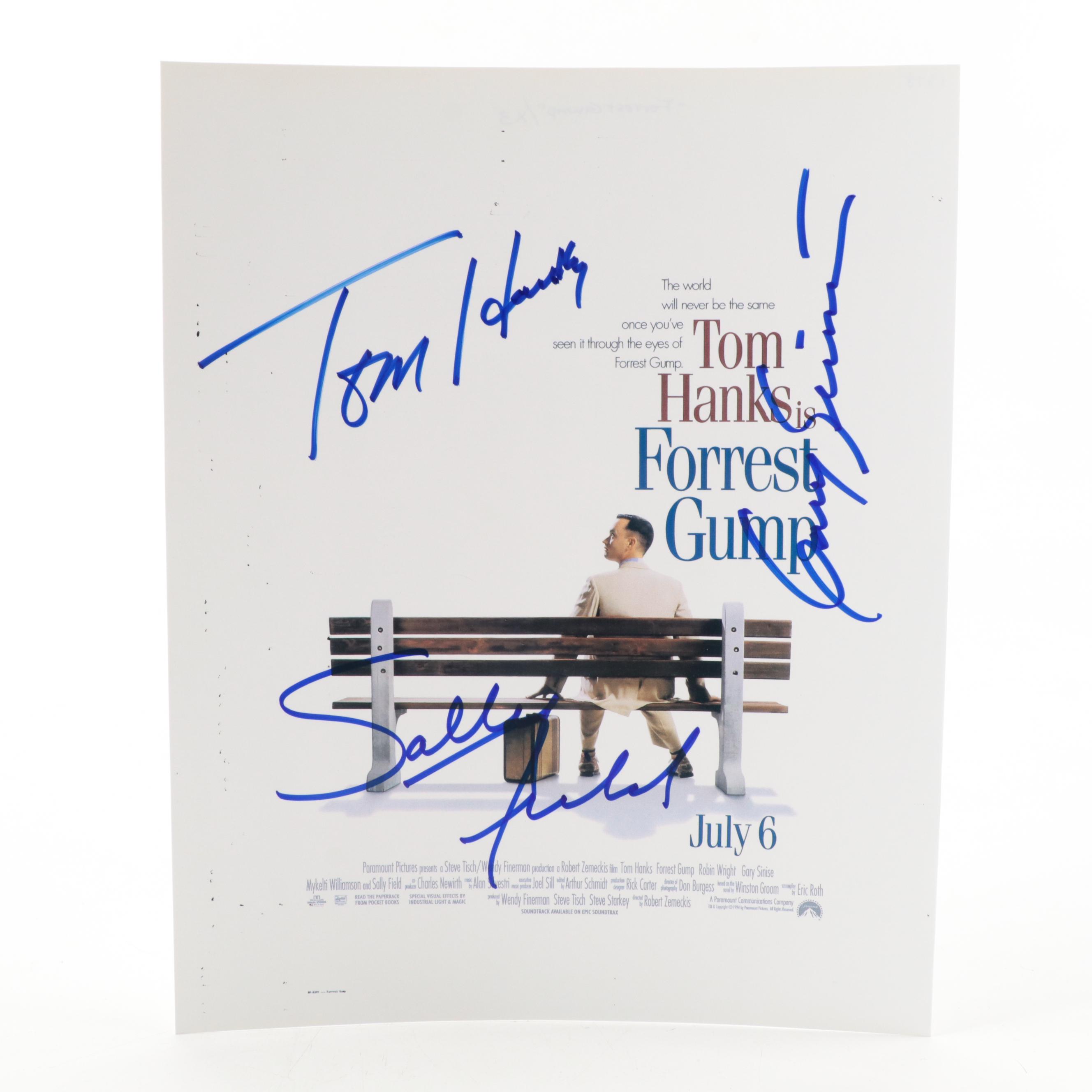 Tom Hanks, Sally Field, and Gary Sinise Signed "Forrest Gump" Movie Print