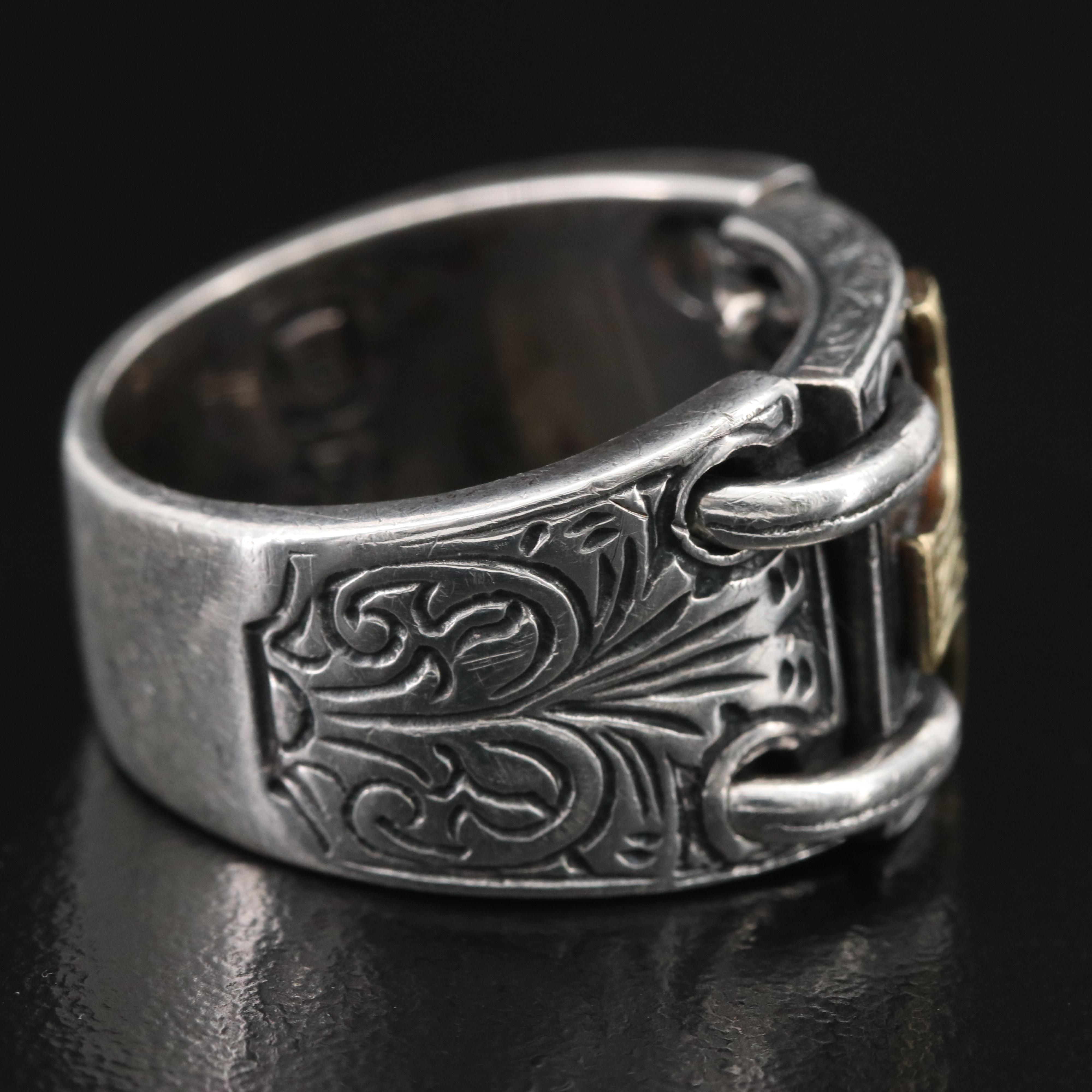 Konstantino Sterling Ring with 18K Maltese Cross Accent