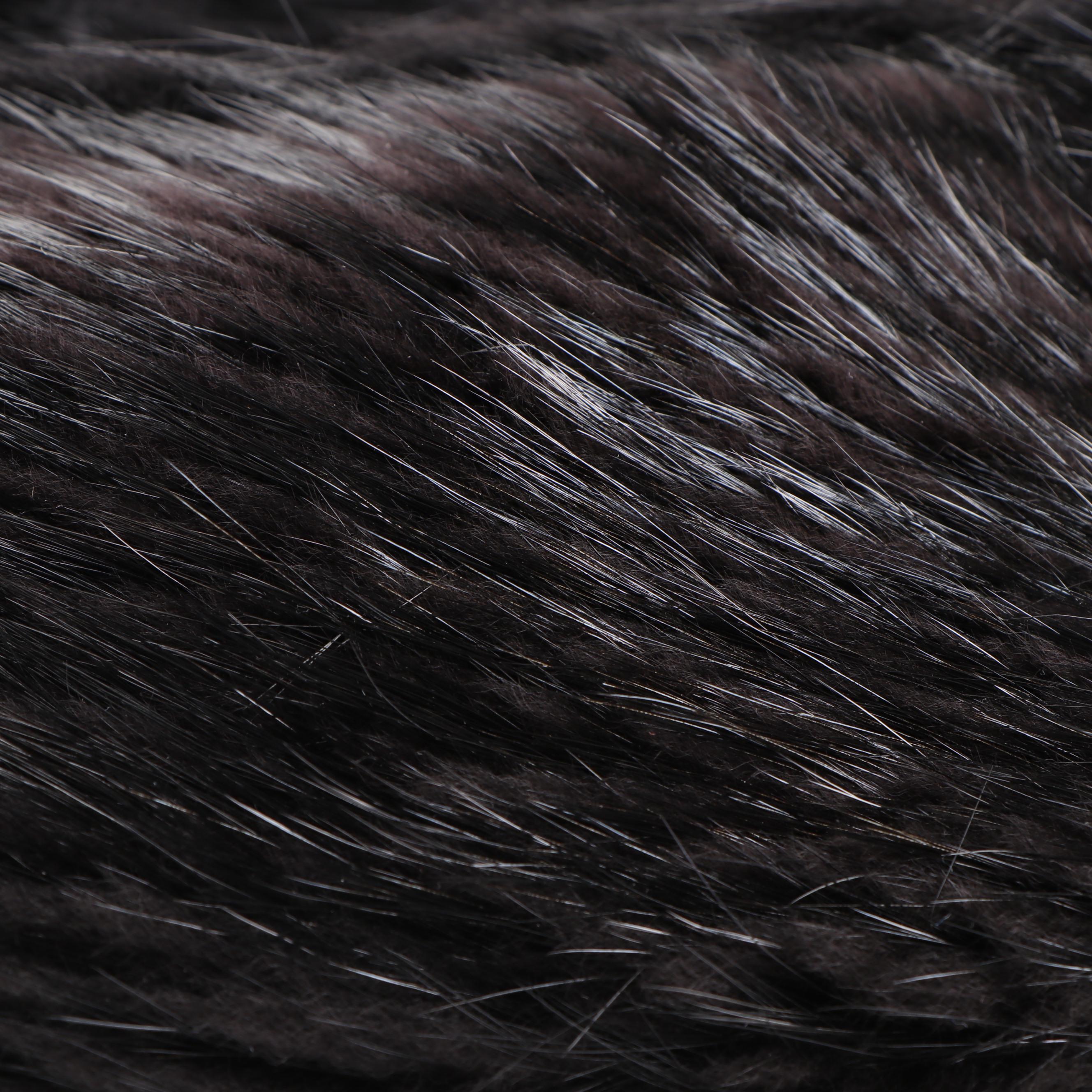 Prada Black Dyed Beaver Fur Gauntlets