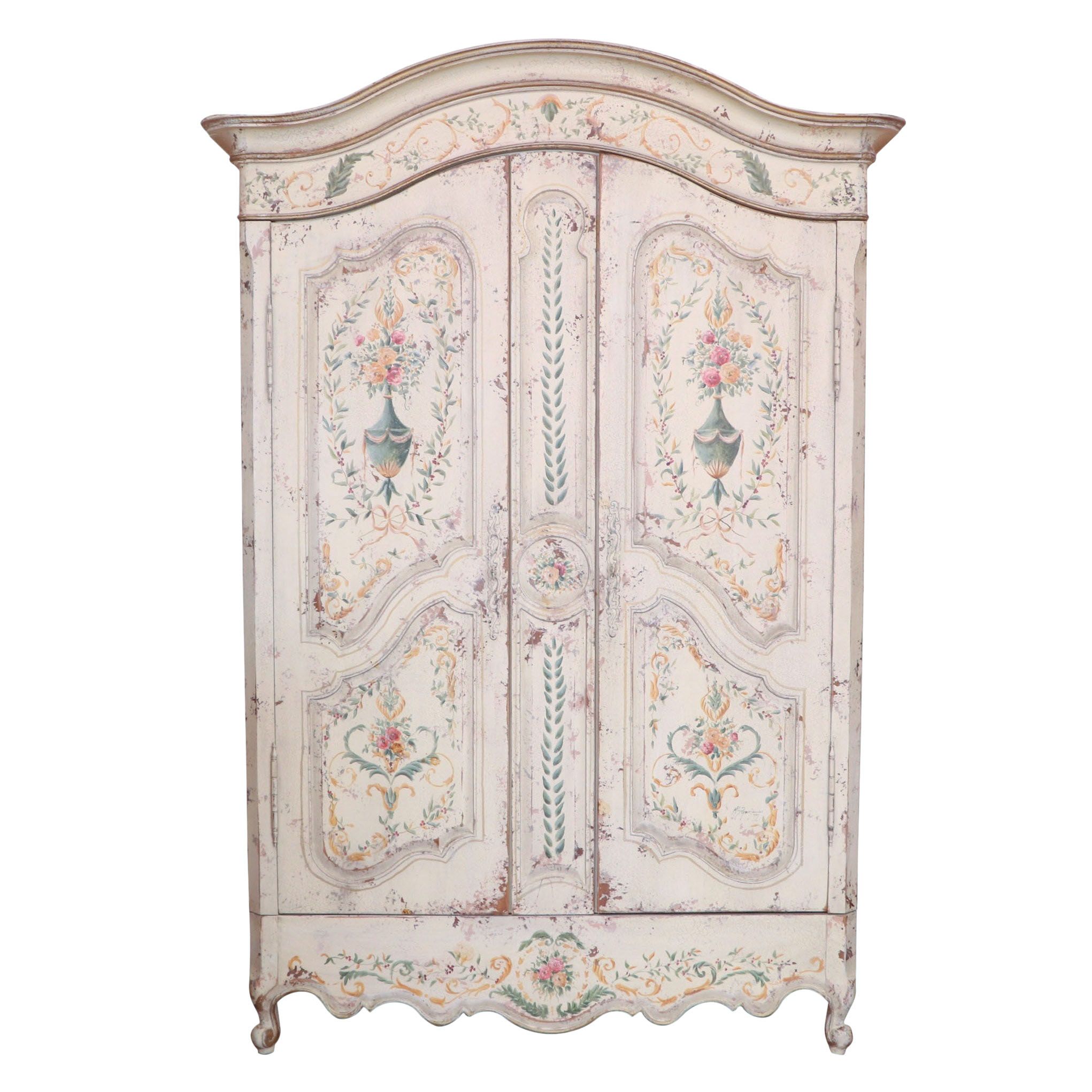 Habersham Plantation Hand Painted Wooden Armoire