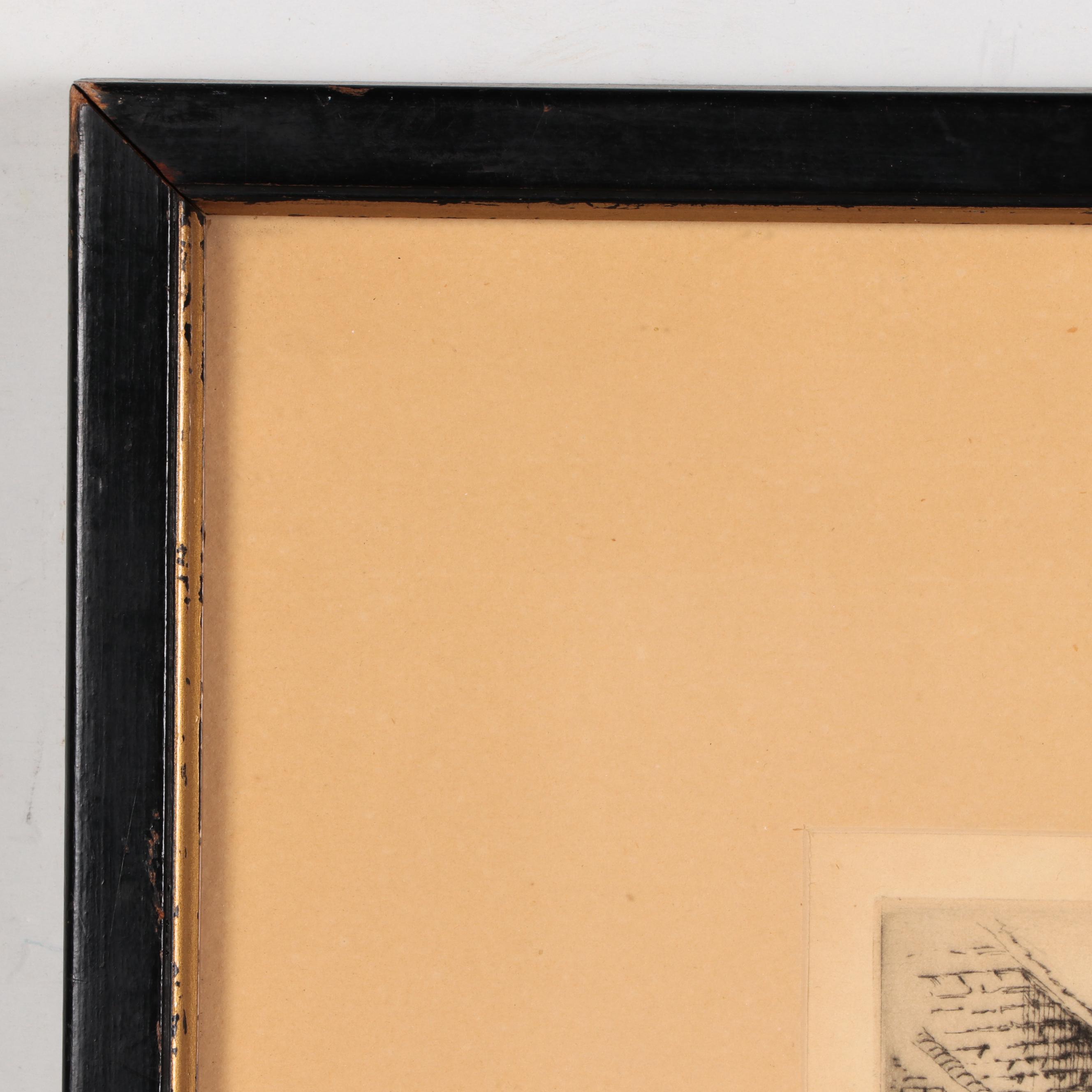 Albany E. Howarth Drypoint Etching "The Mermaid Inn," Circa 1900