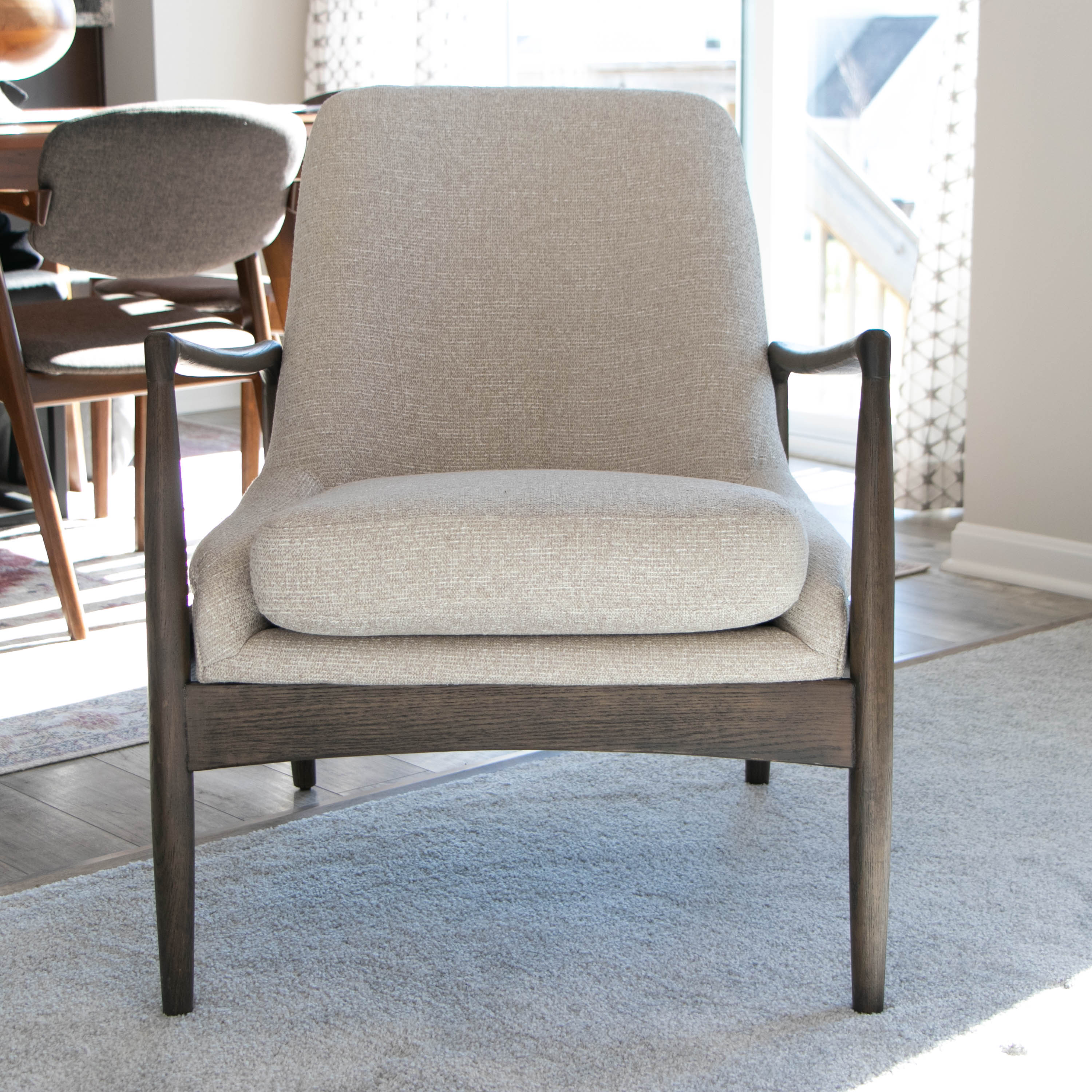 Pair of Four Hands Mid Century Modern Style "Braden" Lounge Chairs