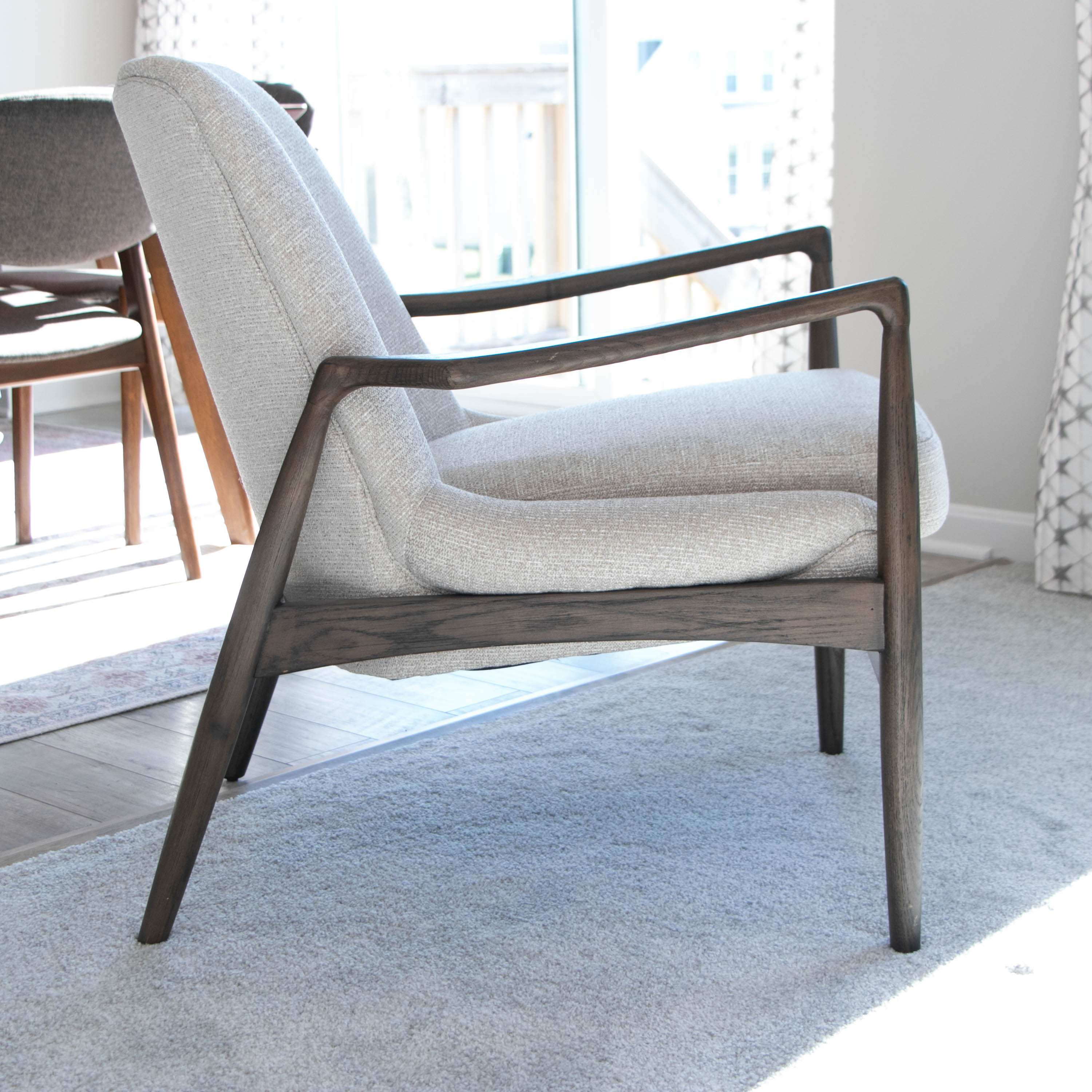 Pair of Four Hands Mid Century Modern Style "Braden" Lounge Chairs