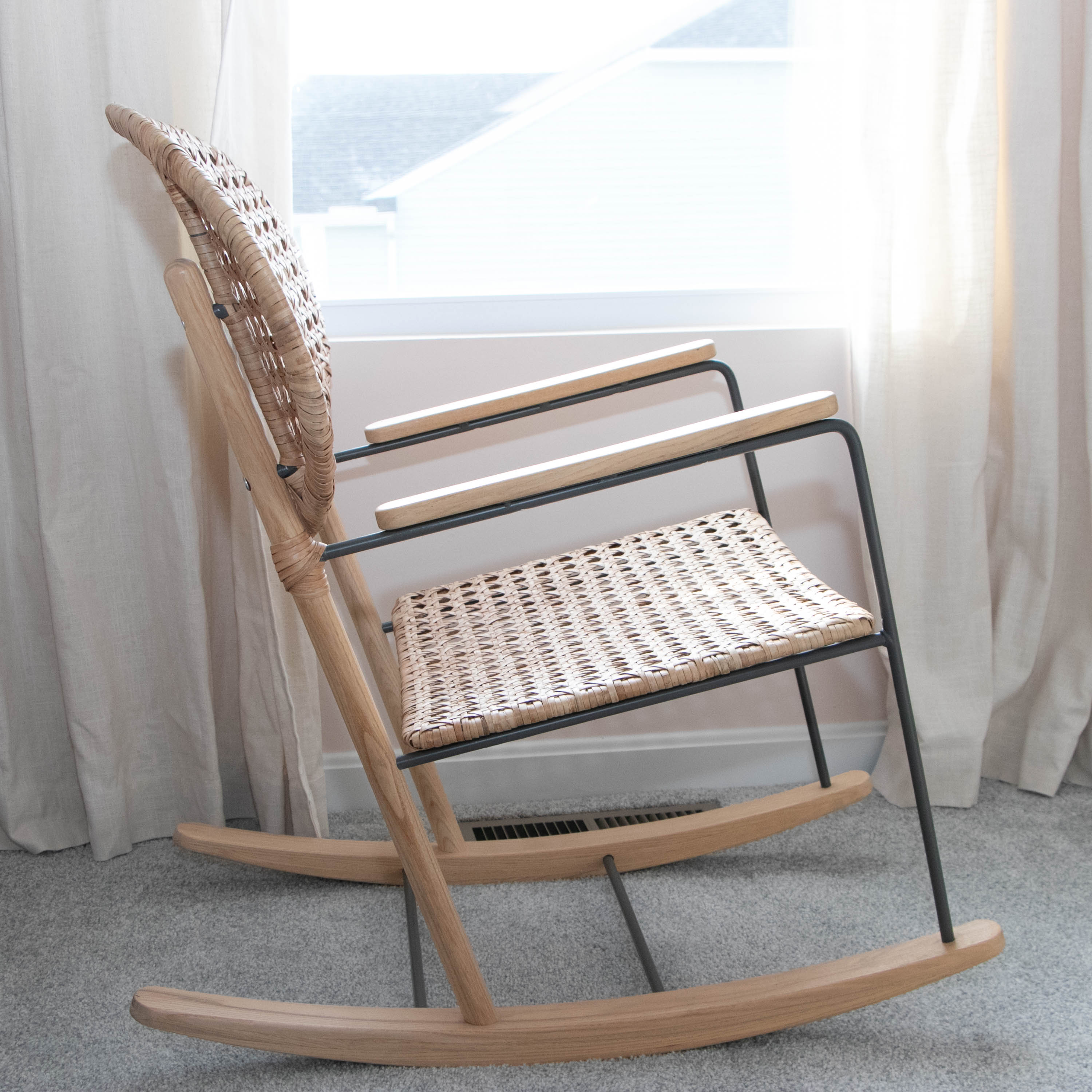 IKEA Grönadal Rattan and Ash Rocking Chair