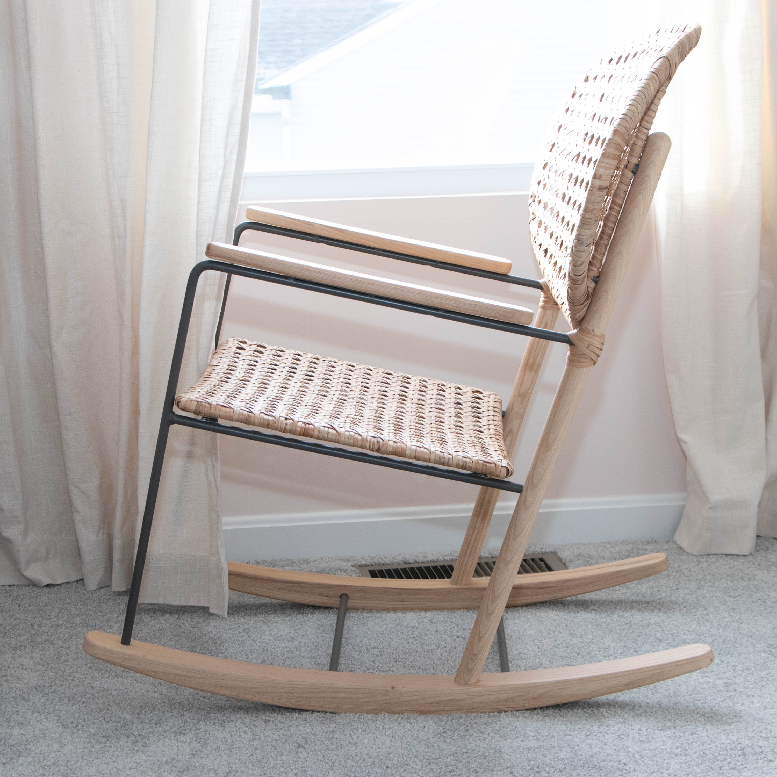 IKEA Grönadal Rattan and Ash Rocking Chair