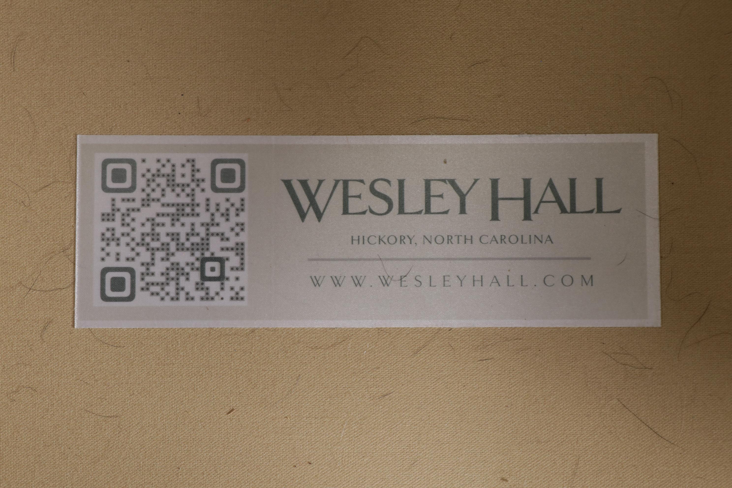 Wesley Hall Upholstered Oversize Armchair and Ottoman, 21st Century