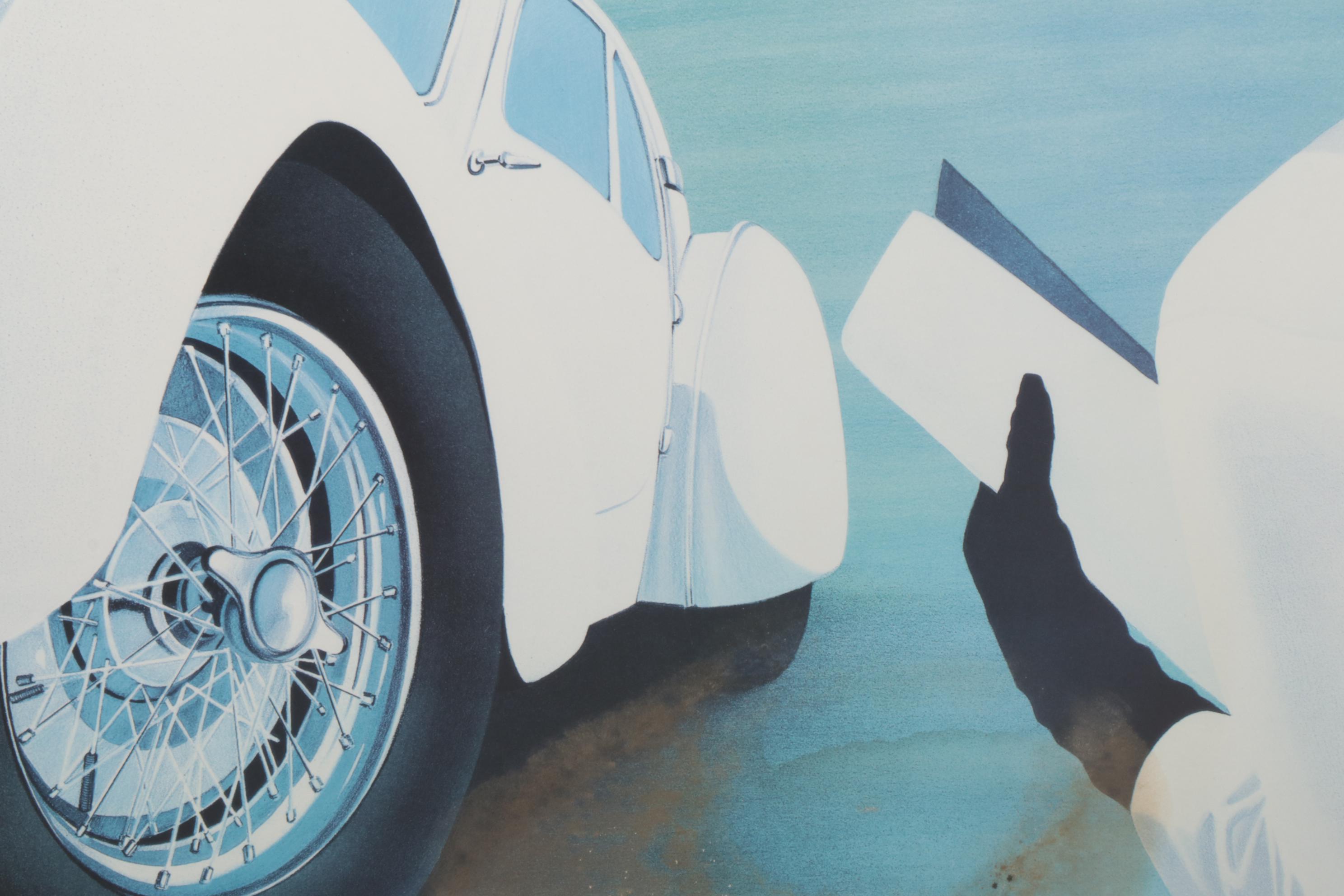 Razzia Luxury Car Giclée Poster "Bugatti Atlantic," Circa 1989