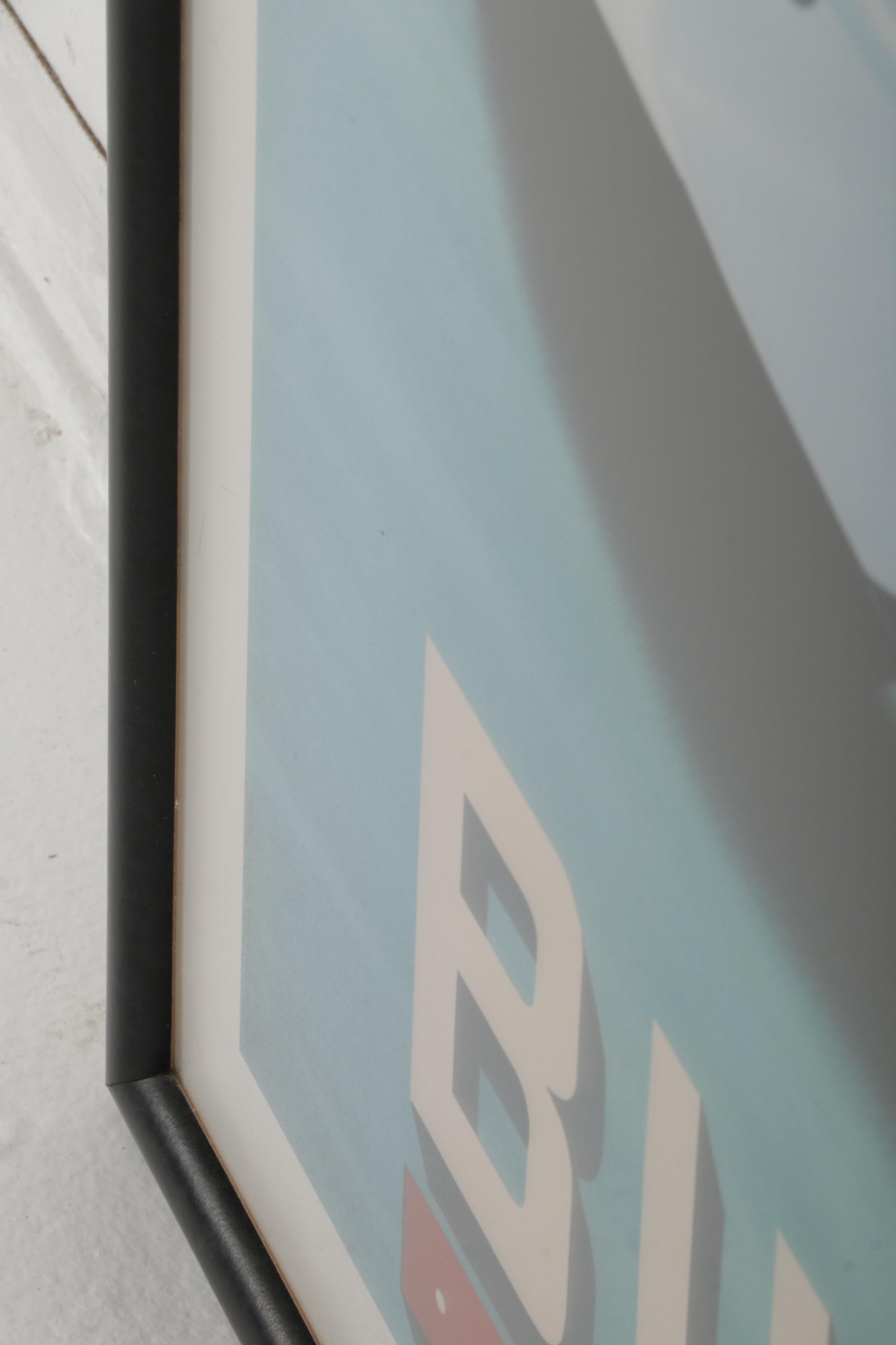 Razzia Luxury Car Giclée Poster "Bugatti Atlantic," Circa 1989