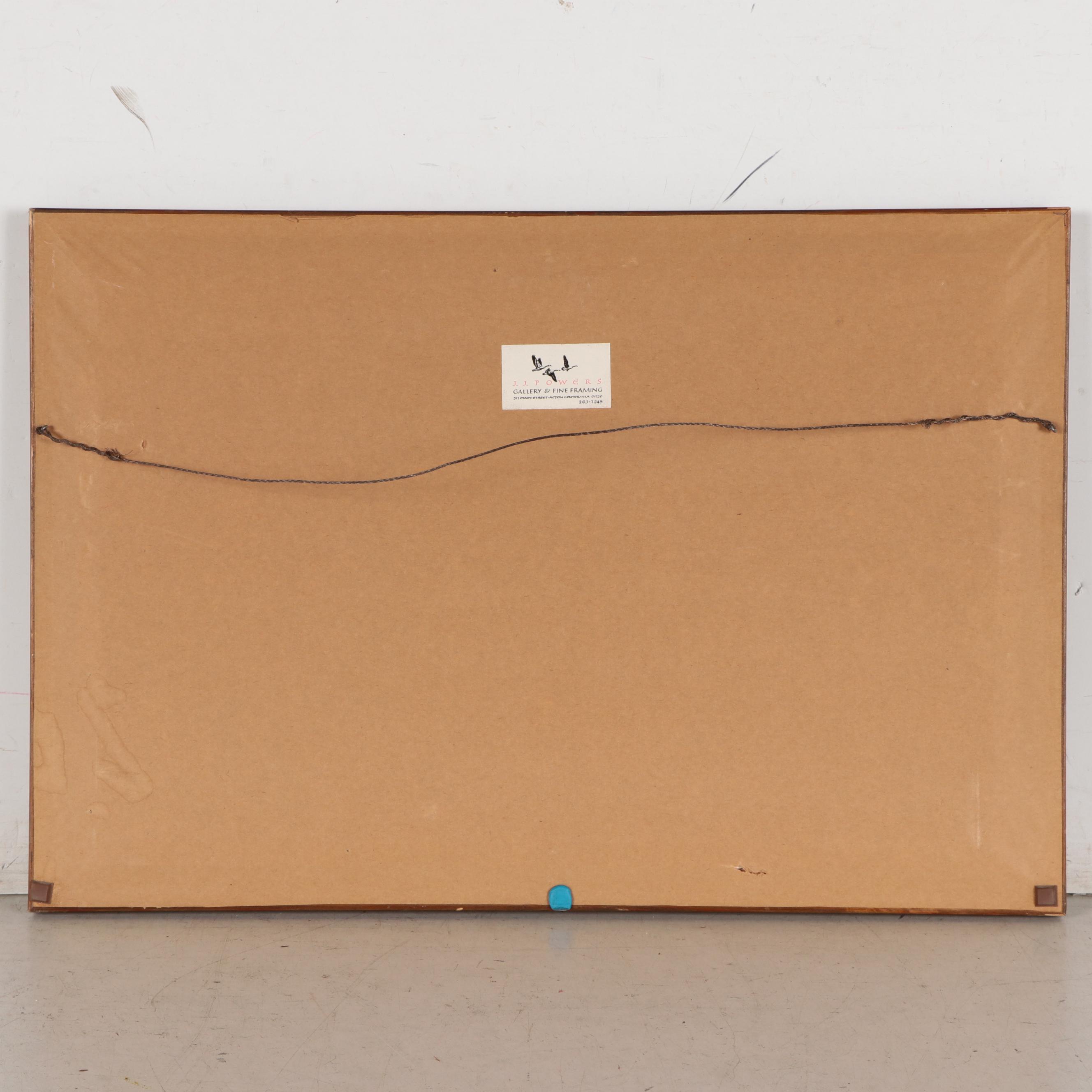 F. Austin Ray Watercolor Painting of Lake, Late 20th Century