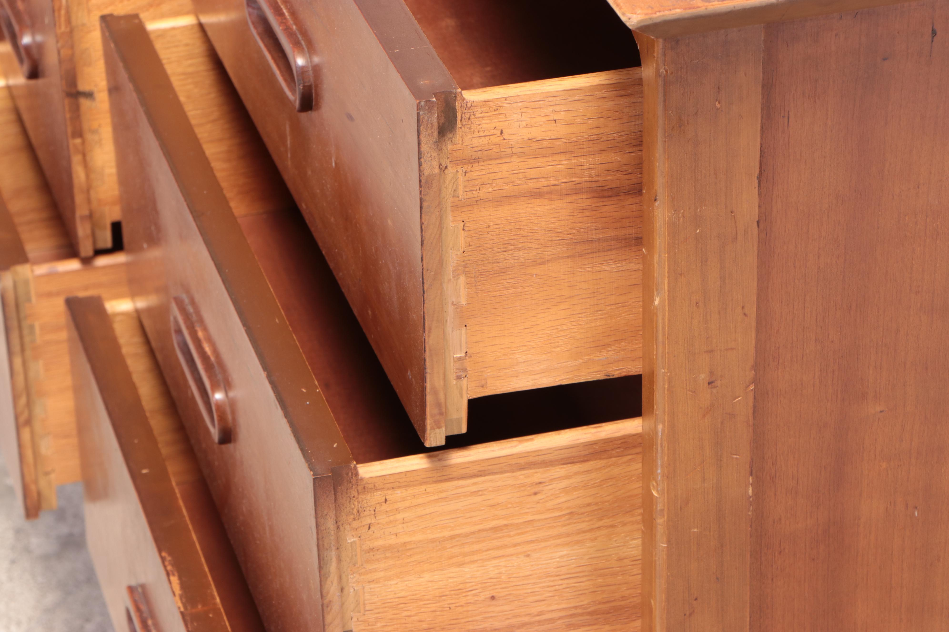 Dixie Mid Century Modern Cherry-Veneered Triple Dresser