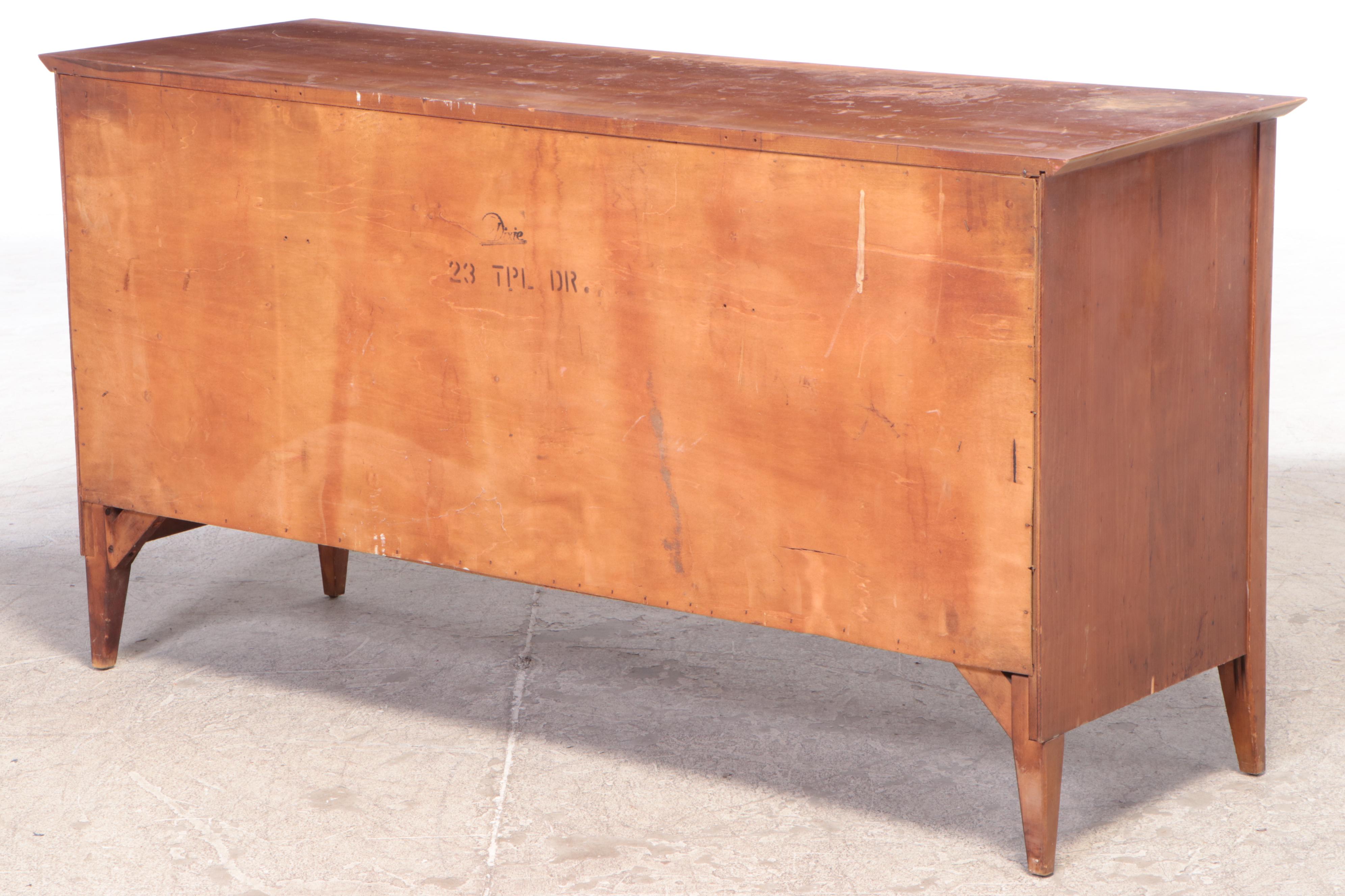 Dixie Mid Century Modern Cherry-Veneered Triple Dresser