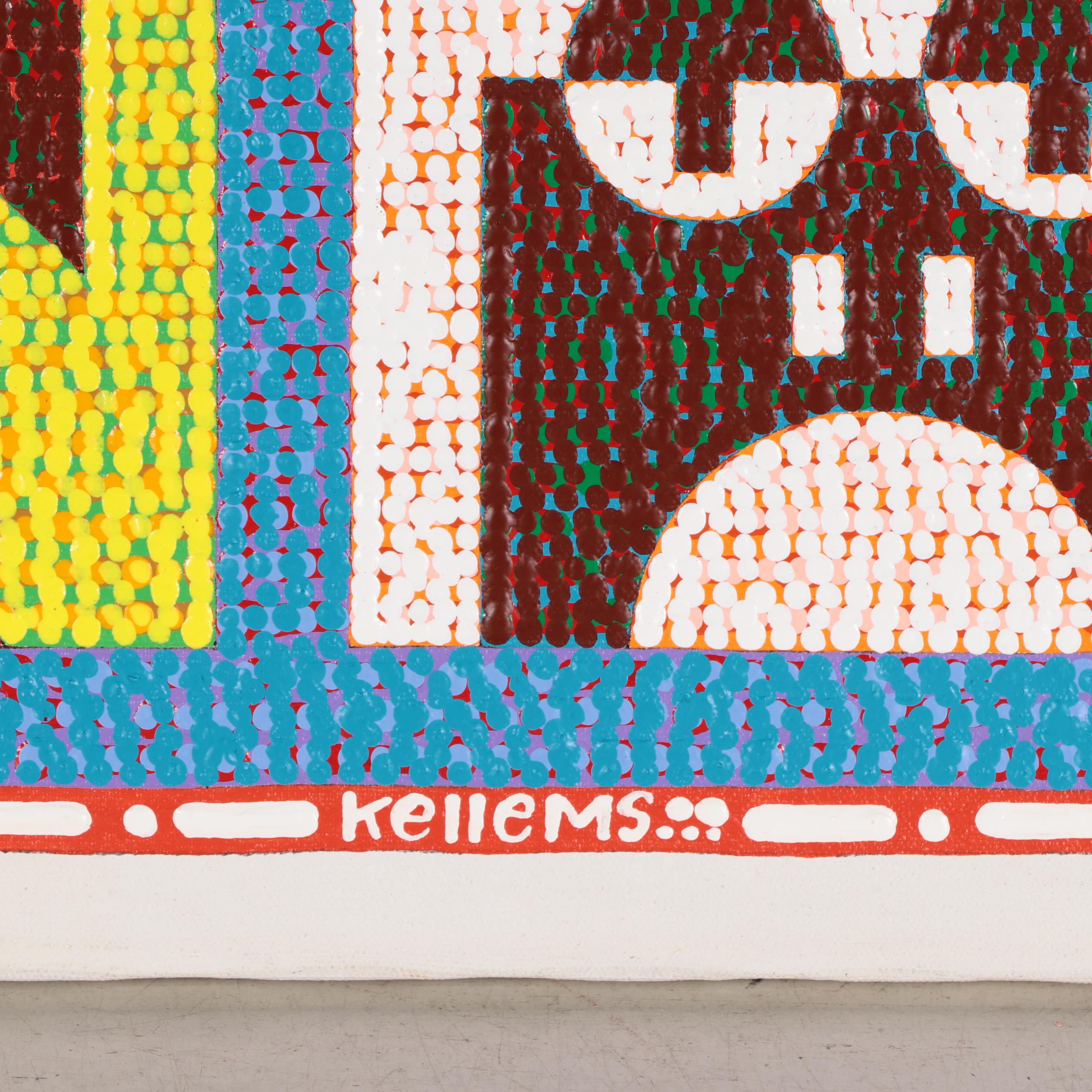 Jerry Kellems Abstract Acrylic Painting