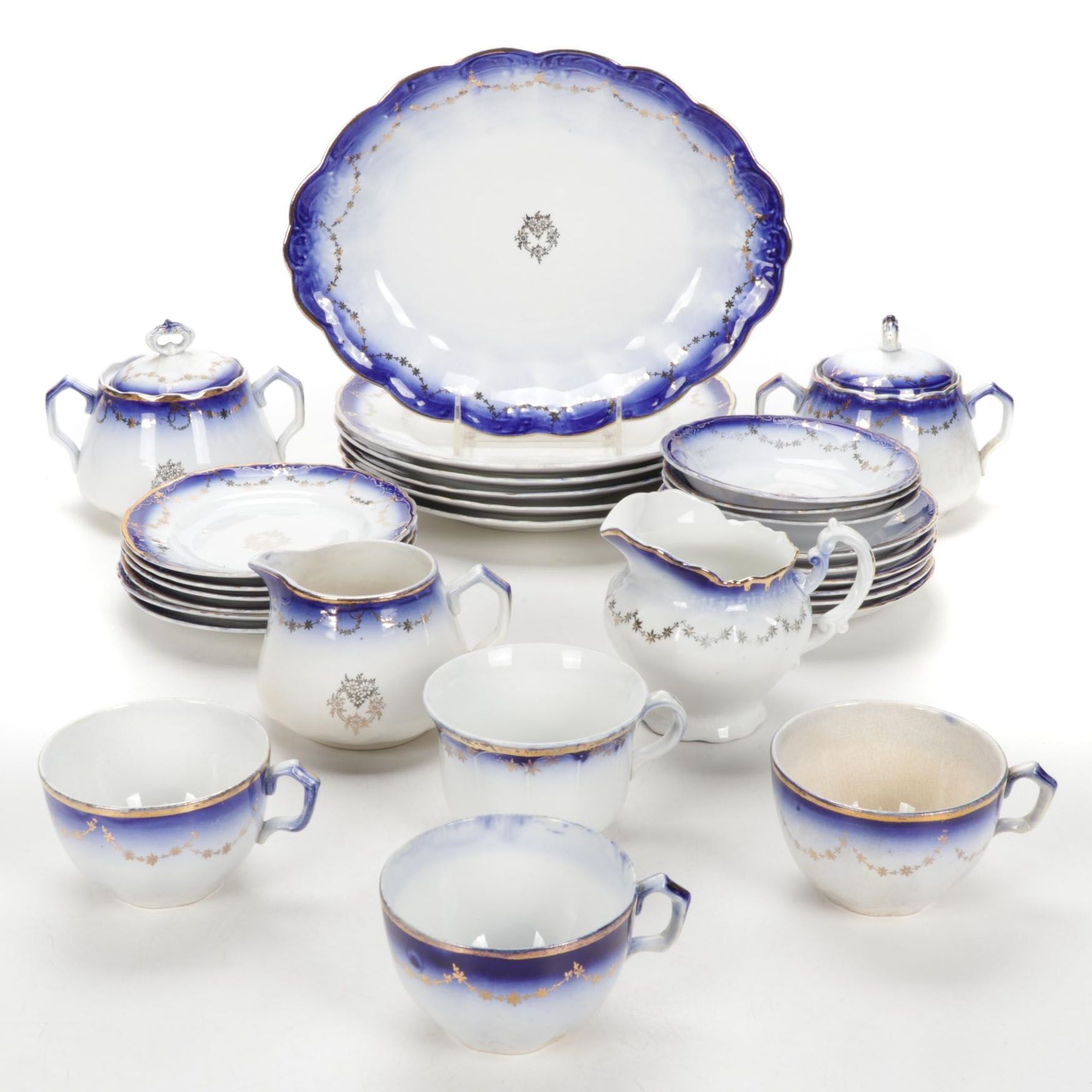 La Francaise Co. Blue and White Porcelain Dinnerware