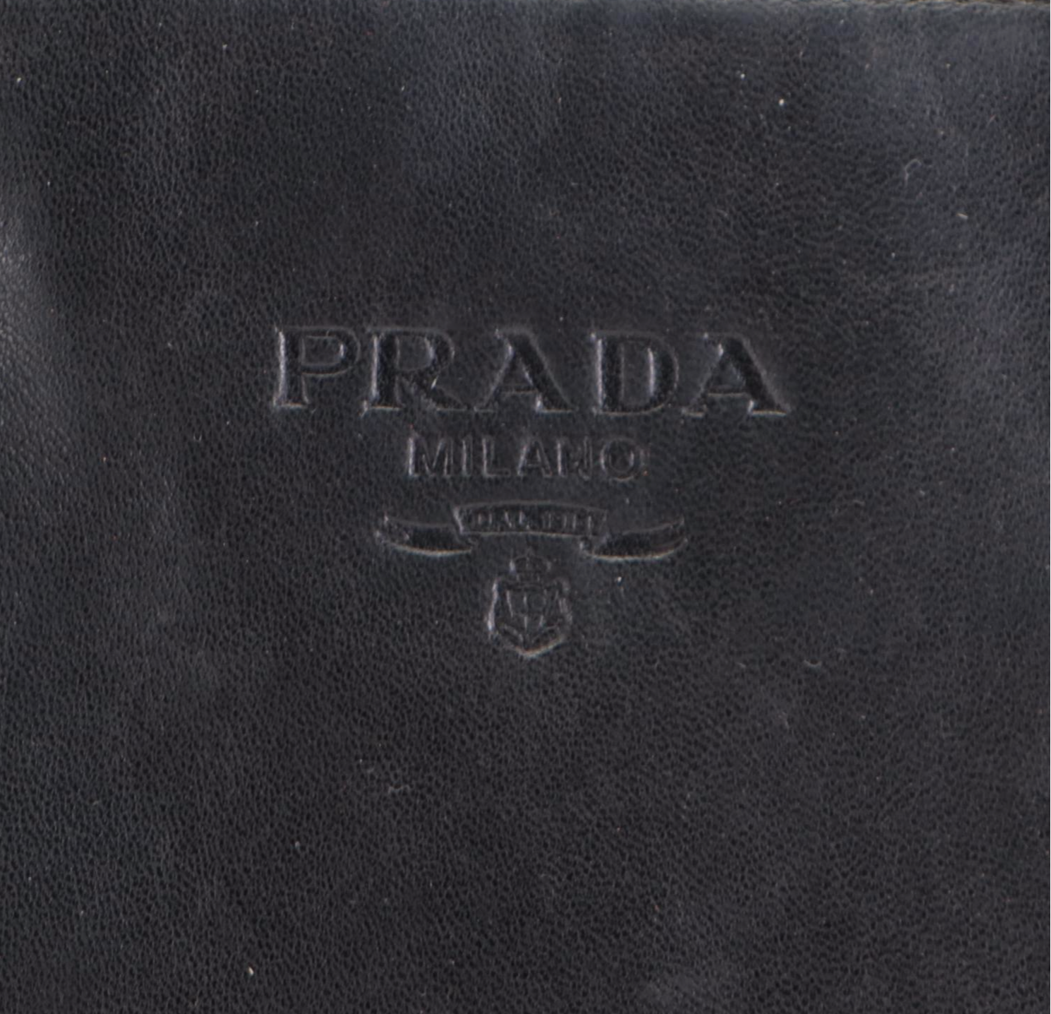Prada Shoulder Bag in Black Lambskin