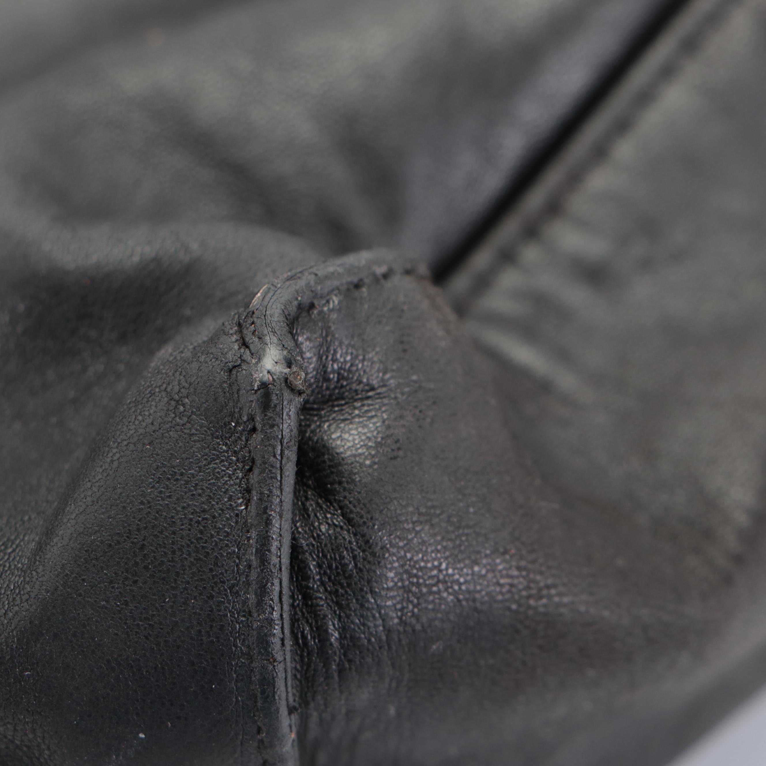 Prada Shoulder Bag in Black Lambskin