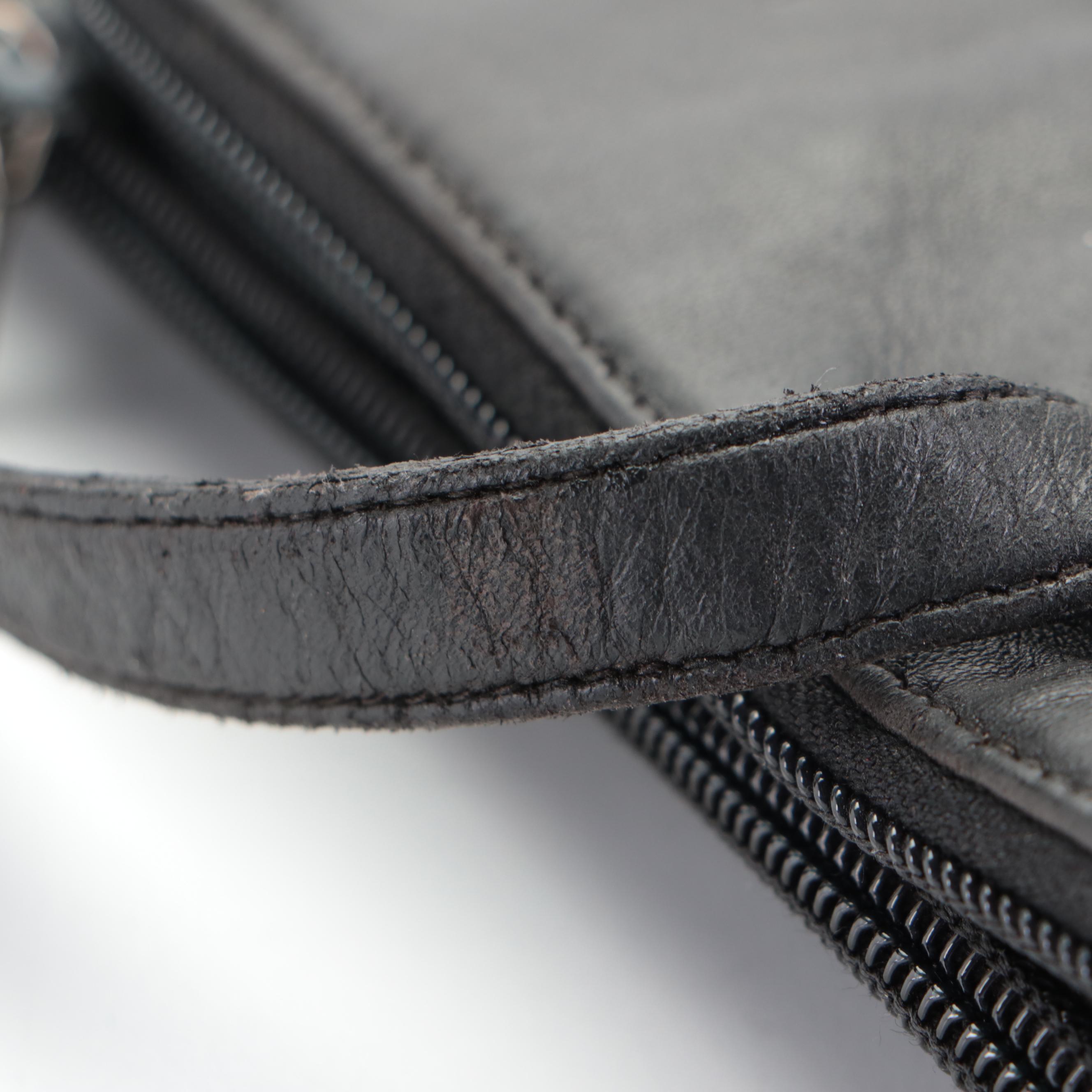 Prada Shoulder Bag in Black Lambskin