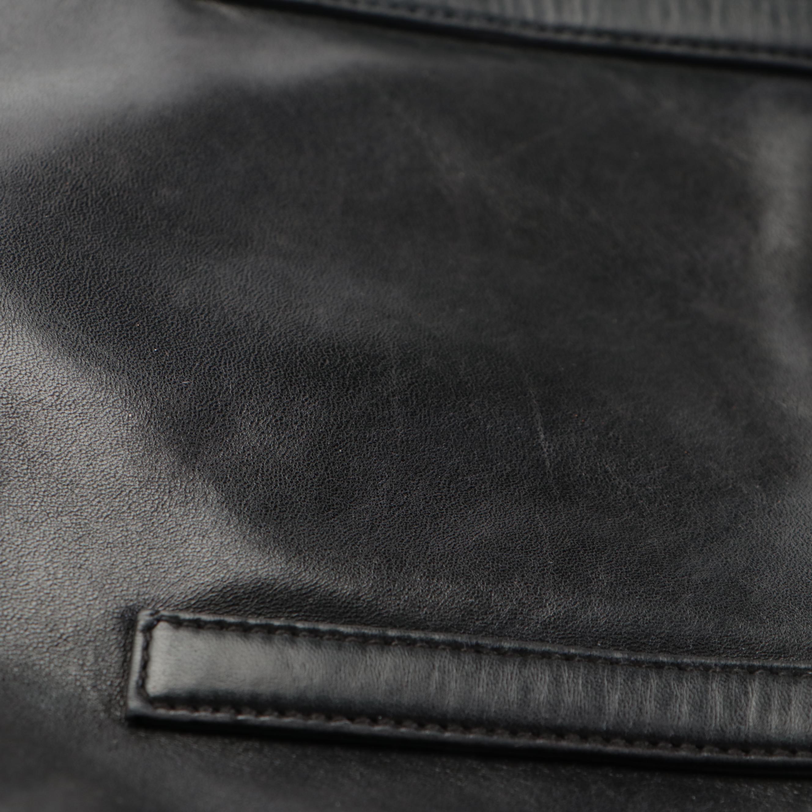 Prada Shoulder Bag in Black Lambskin