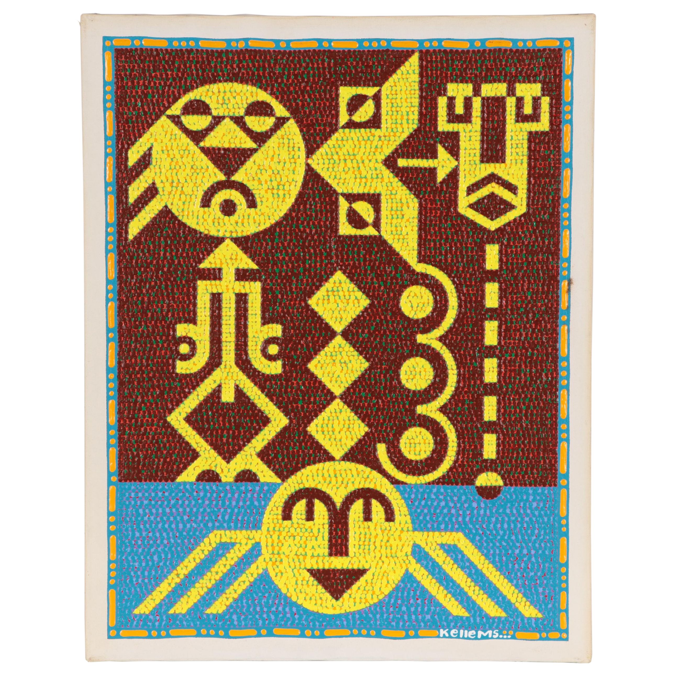 Jerry Kellems Abstract Acrylic Painting