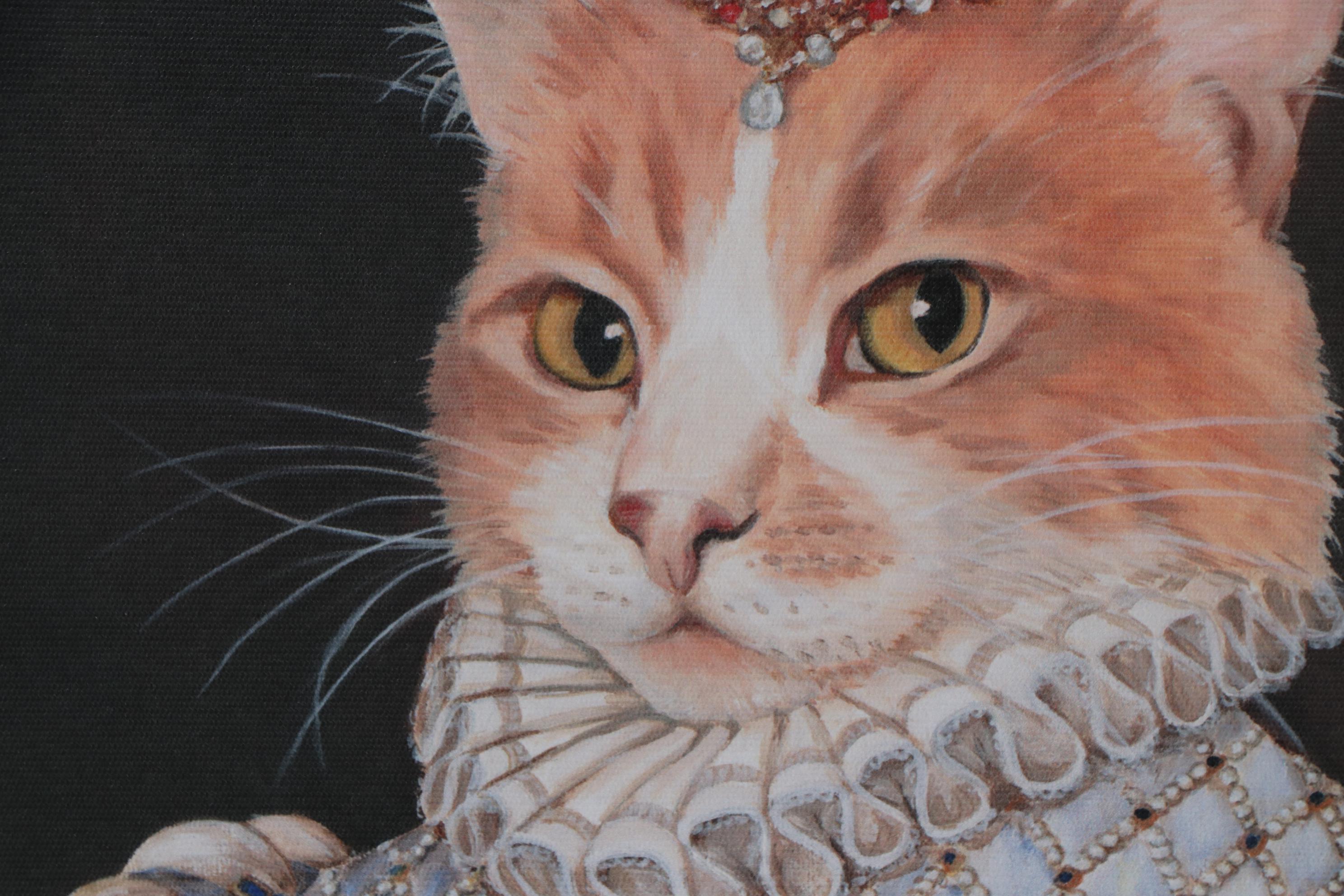 Anthropomorphic Cat Portrait Giclée After Carol Lew