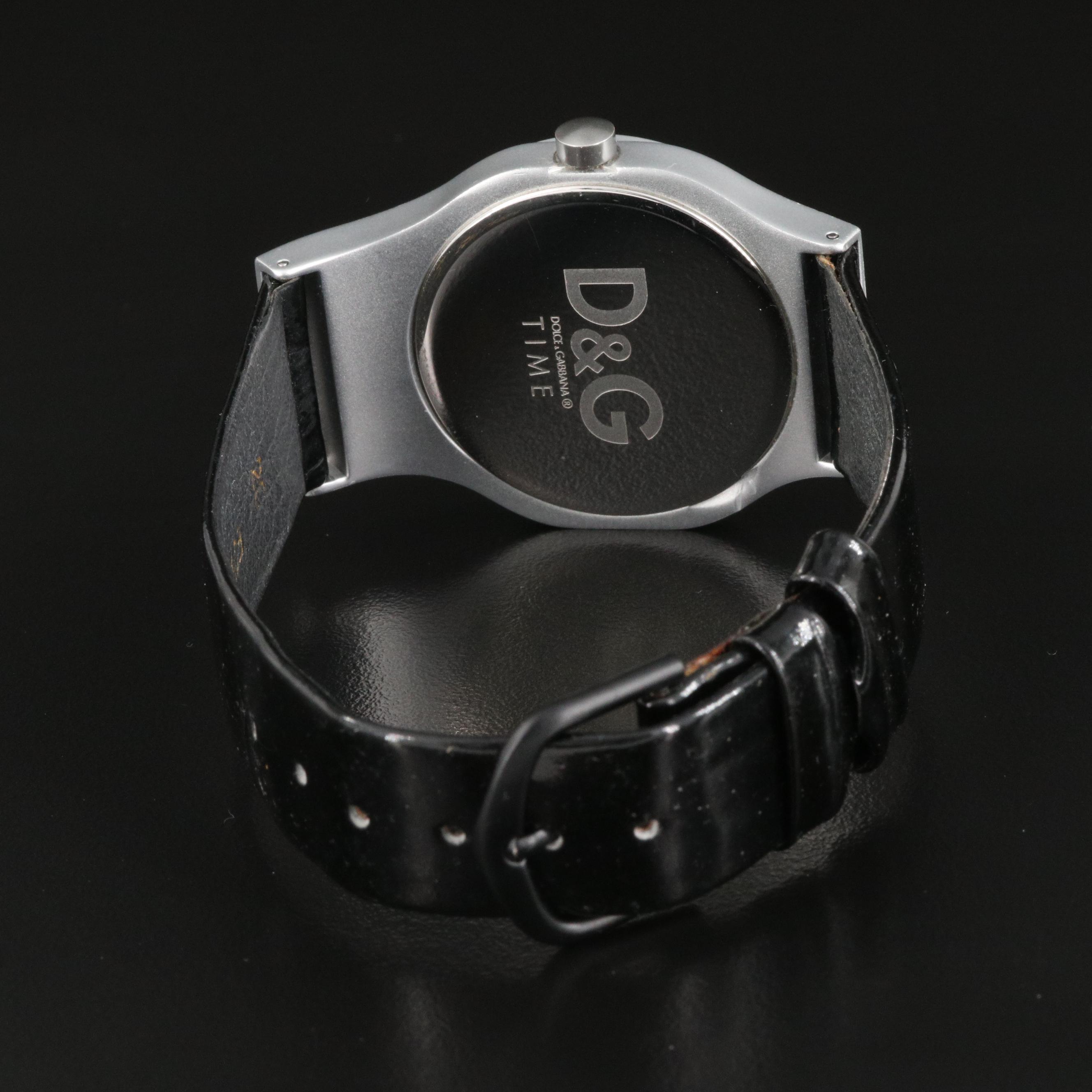 D&G Dolce & Gabbana Time Watch with Glass Crystal Dial