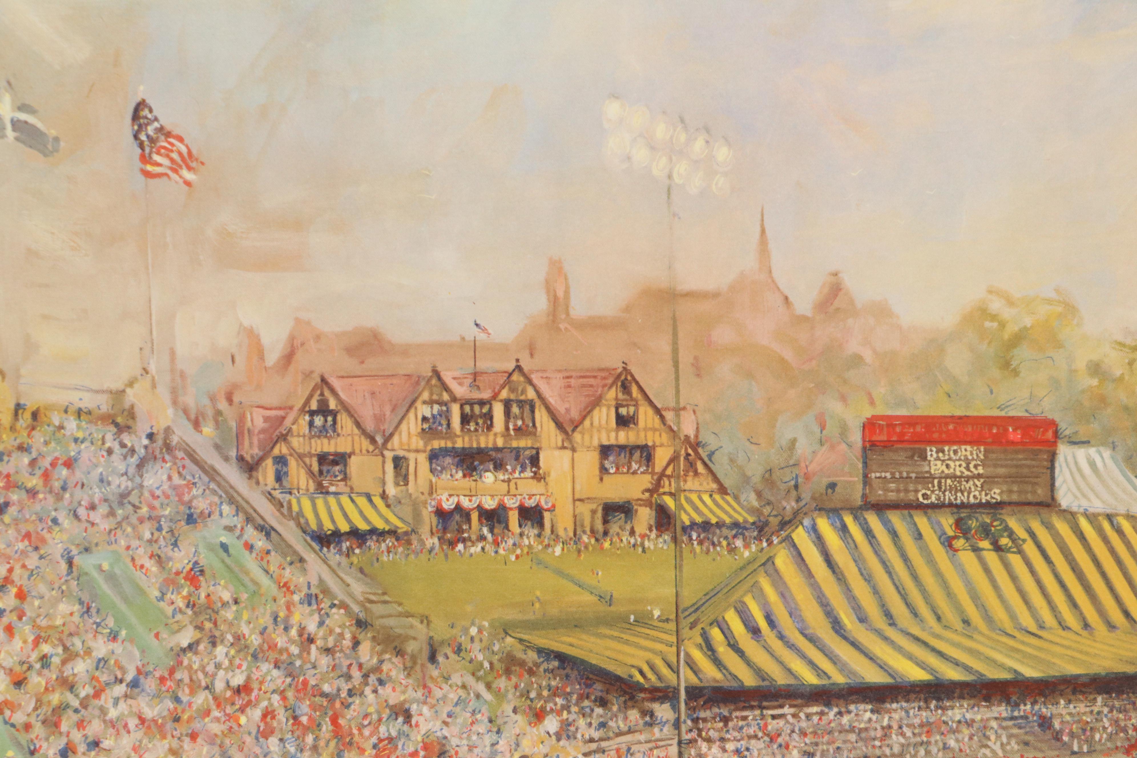 Kamil Kubik Offset Lithograph of U.S. Open Tennis