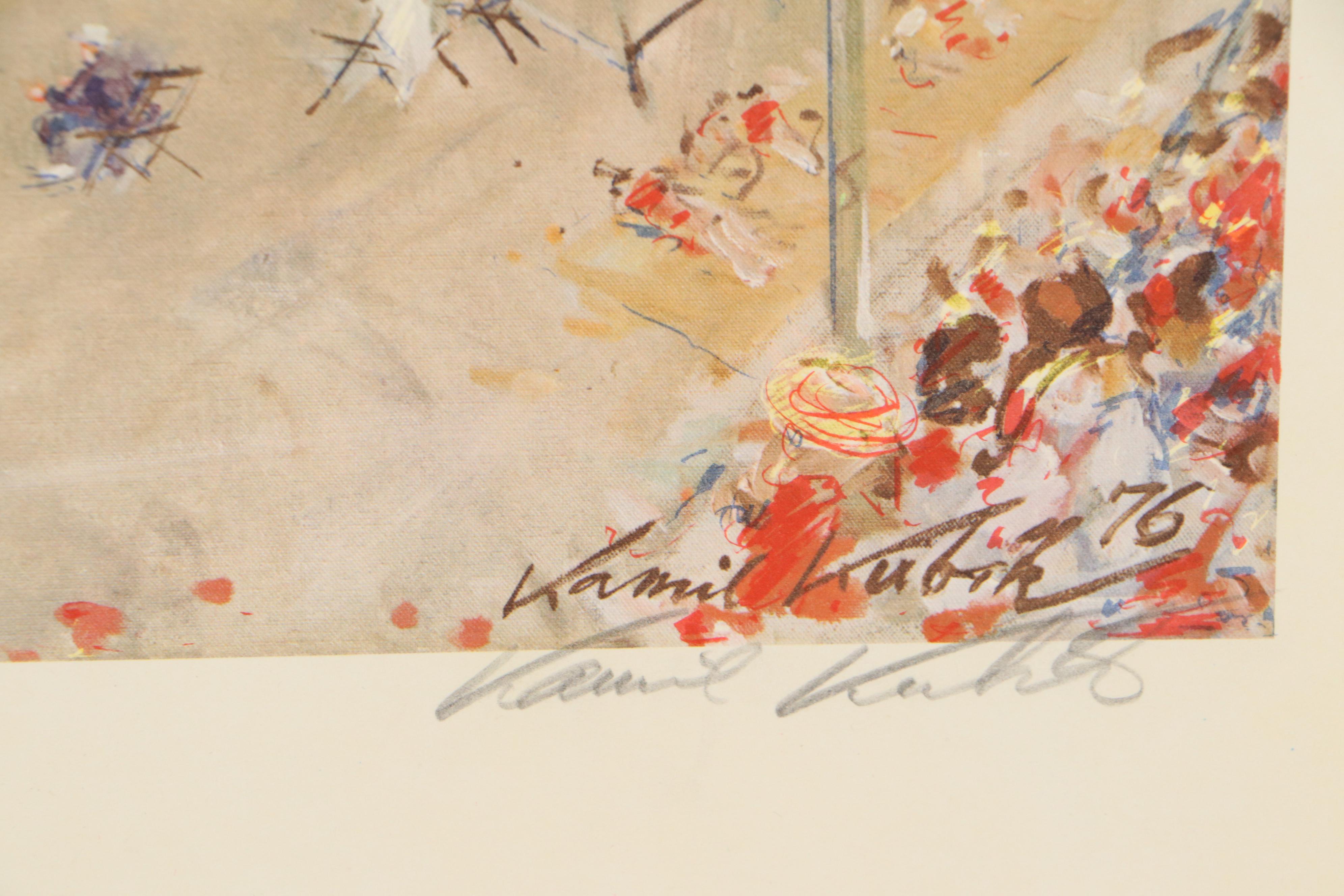 Kamil Kubik Offset Lithograph of U.S. Open Tennis