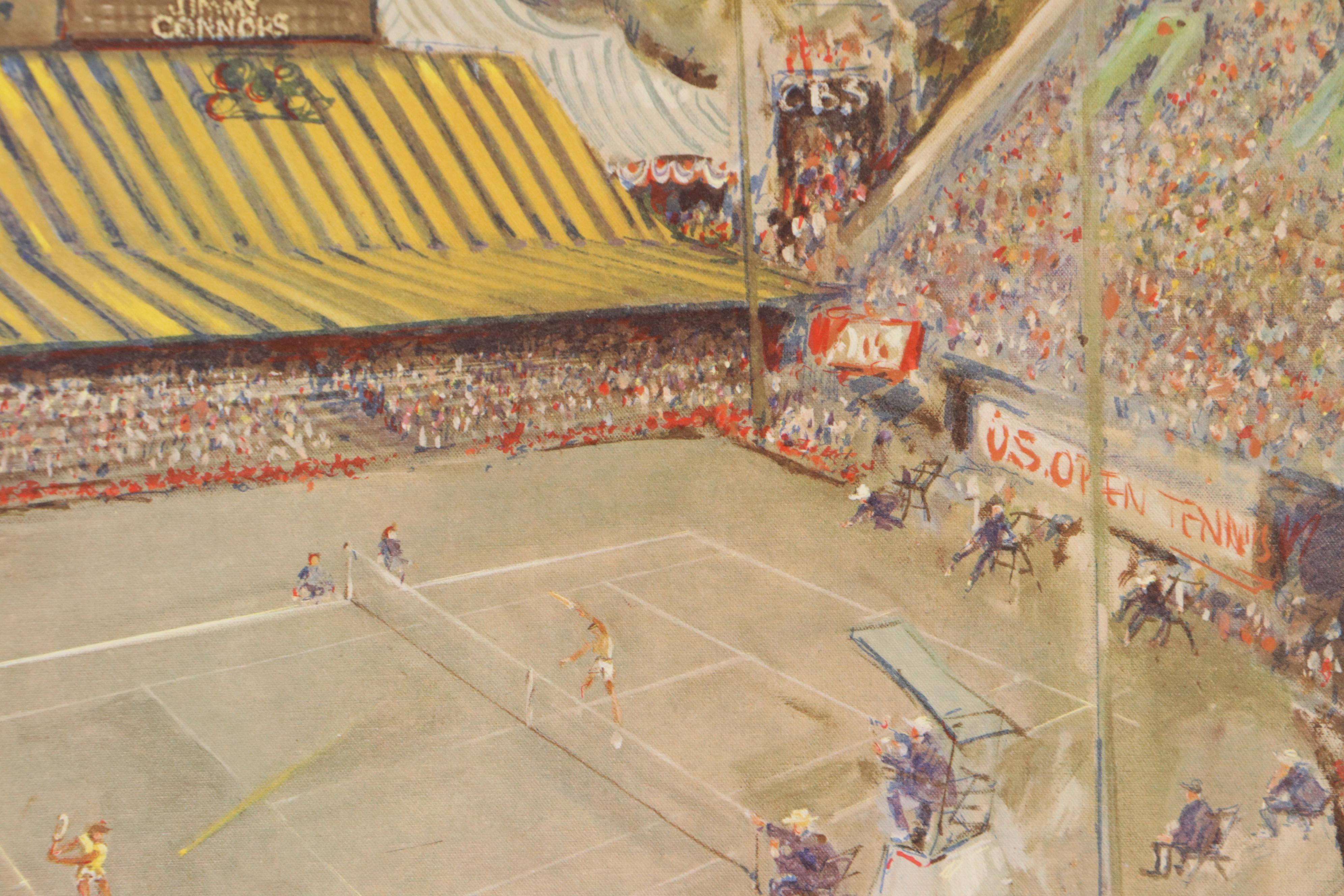 Kamil Kubik Offset Lithograph of U.S. Open Tennis