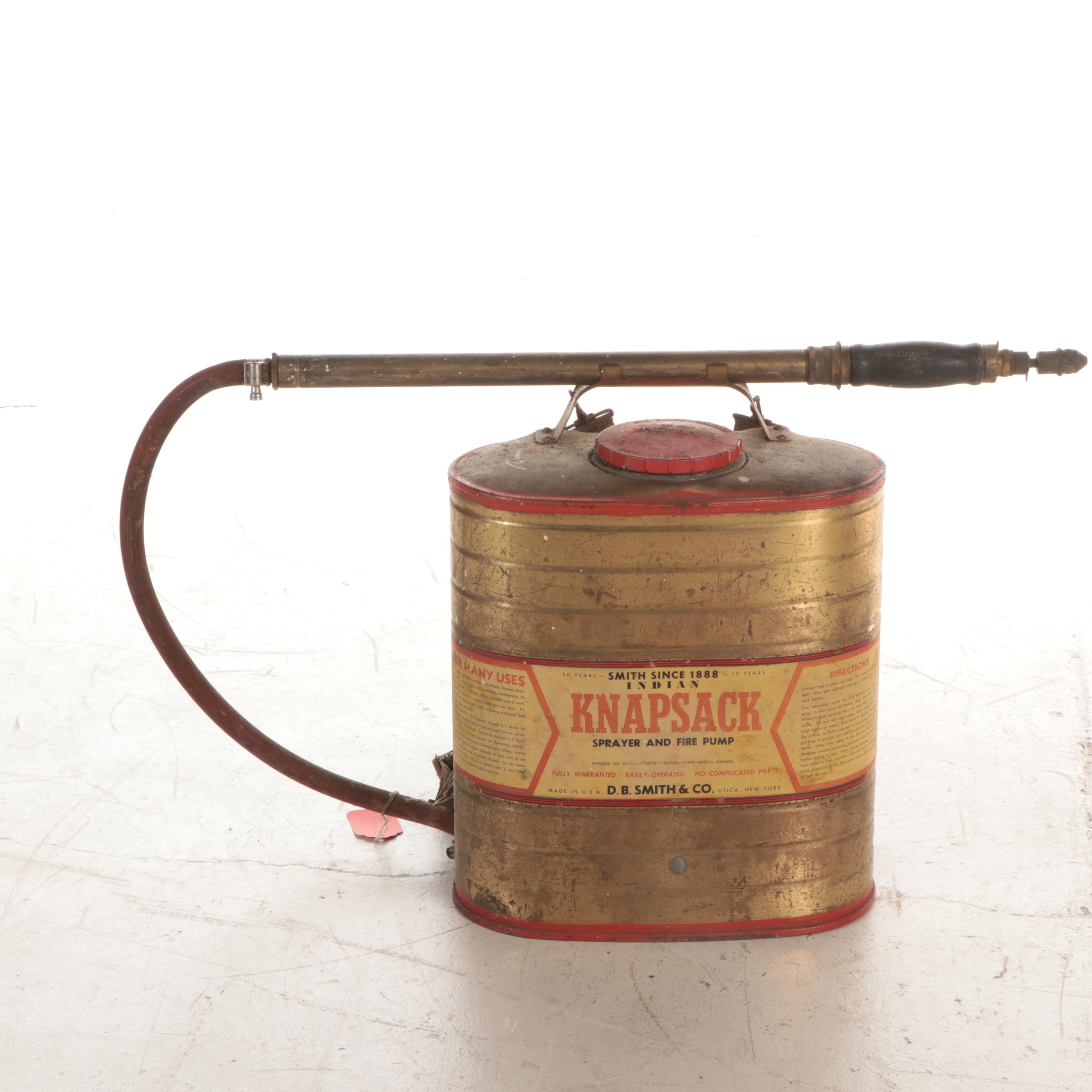 Indian Knapsack Sprayer and Fire Pump by D.B. Smith & Company, Vintage