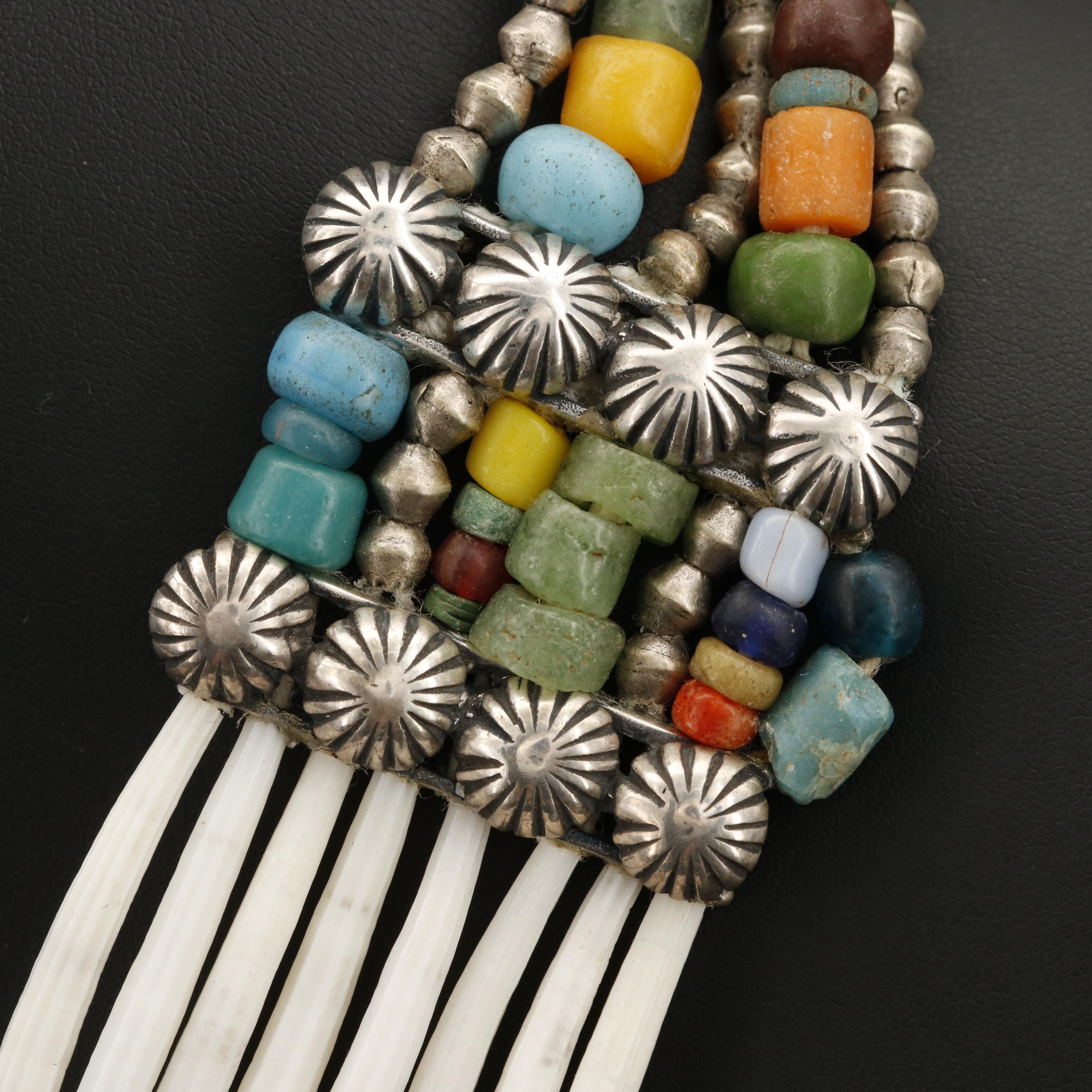 Mary & Doug Hancock for Mummy's Bundle Jewelry Hairpipe Feather Necklace