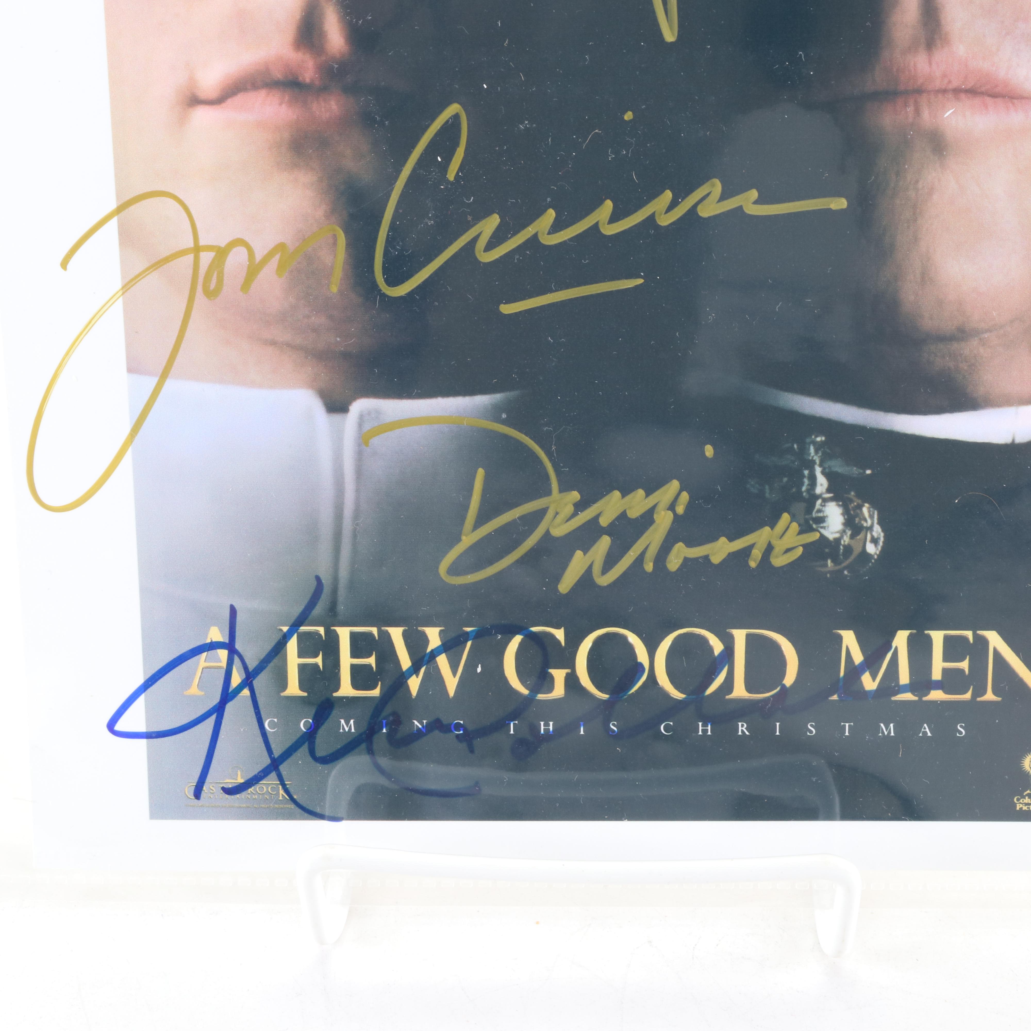 Tom Cruise, Jack Nicholson, and Demi Moore Signed "A Few Good Men" Movie Print