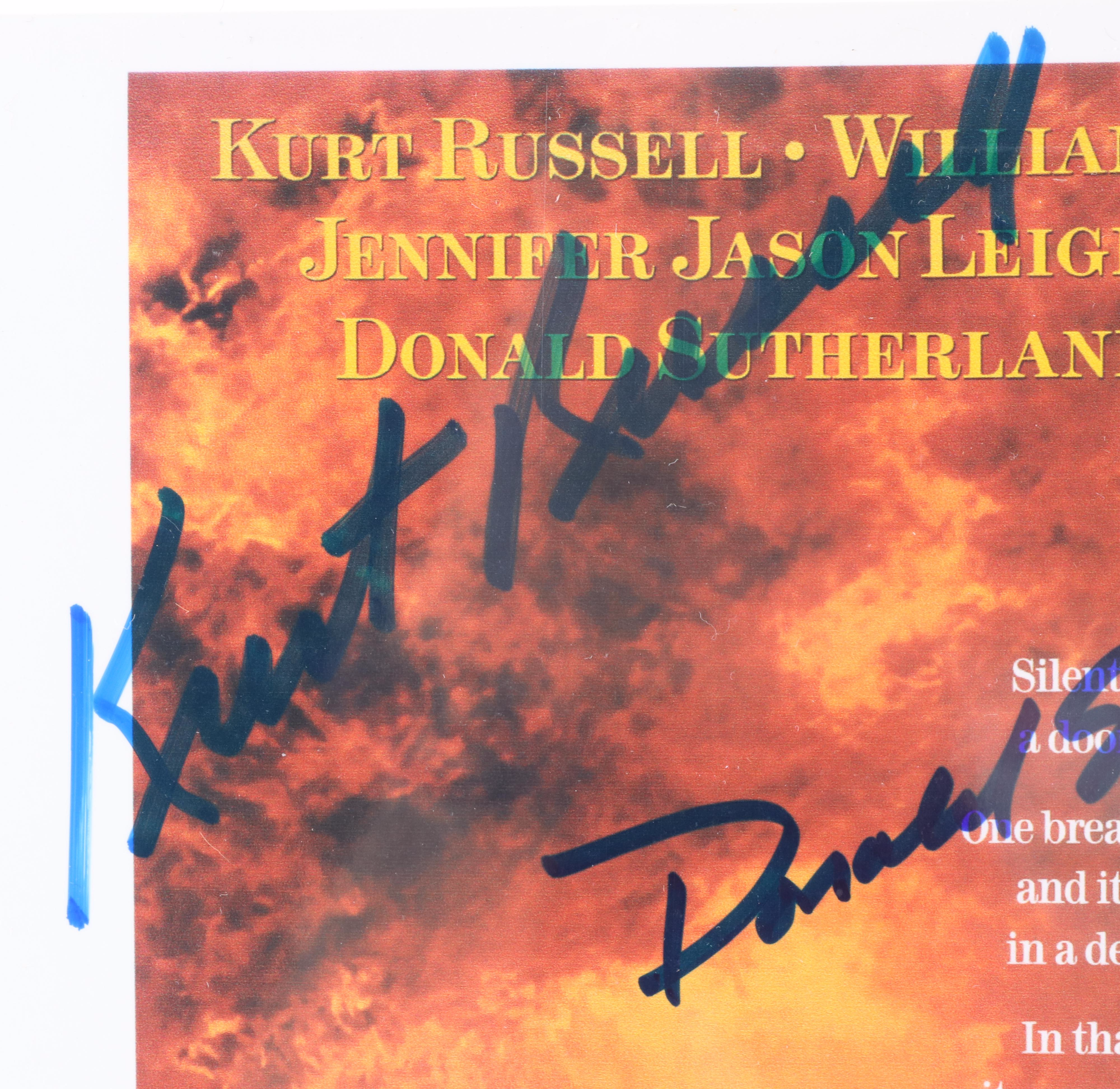 Kurt Russell, Donald Sutherland, and William Baldwin Signed "Backdraft" Print