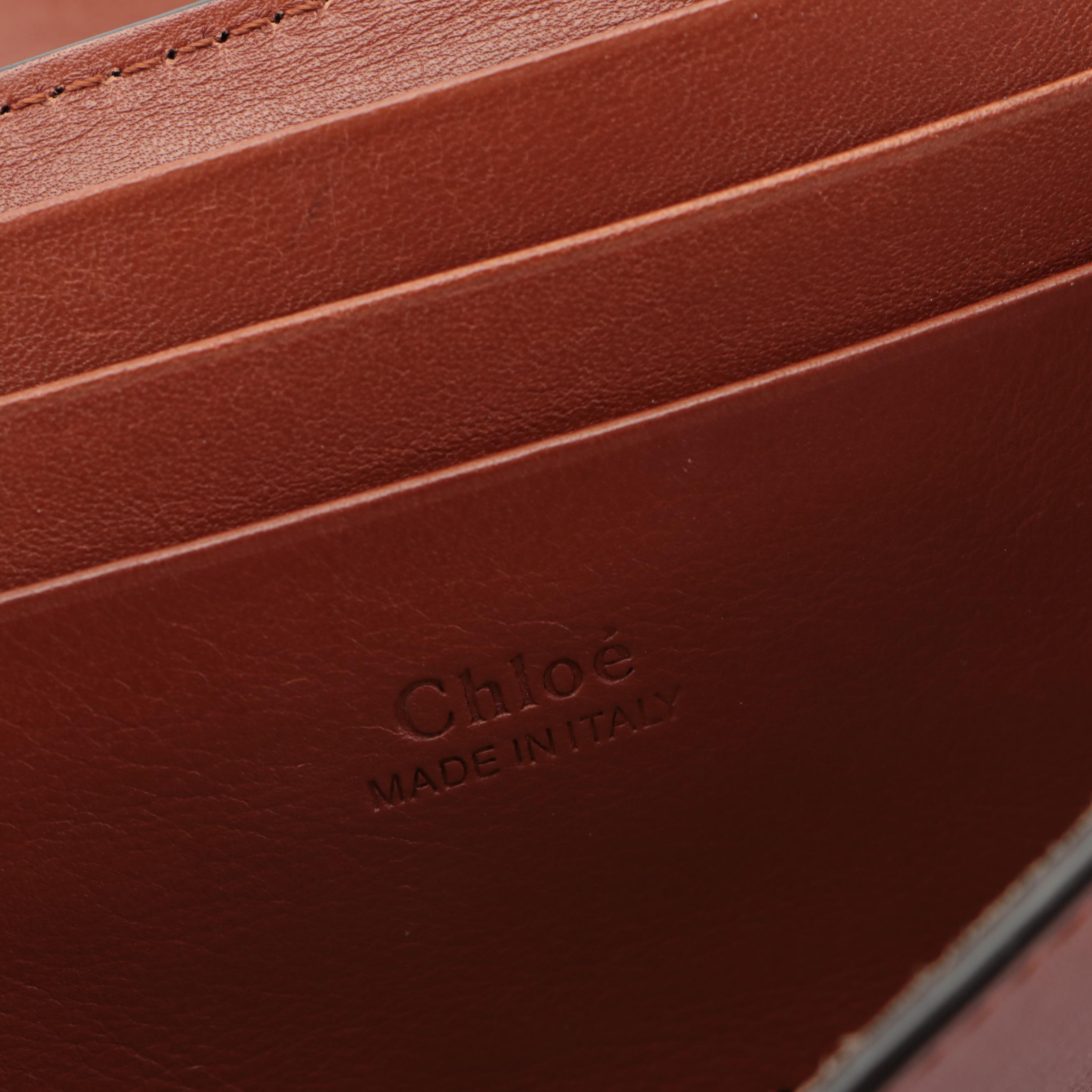 Chloé Mini Faye Crossbody Bag in Brown Leather and Suede