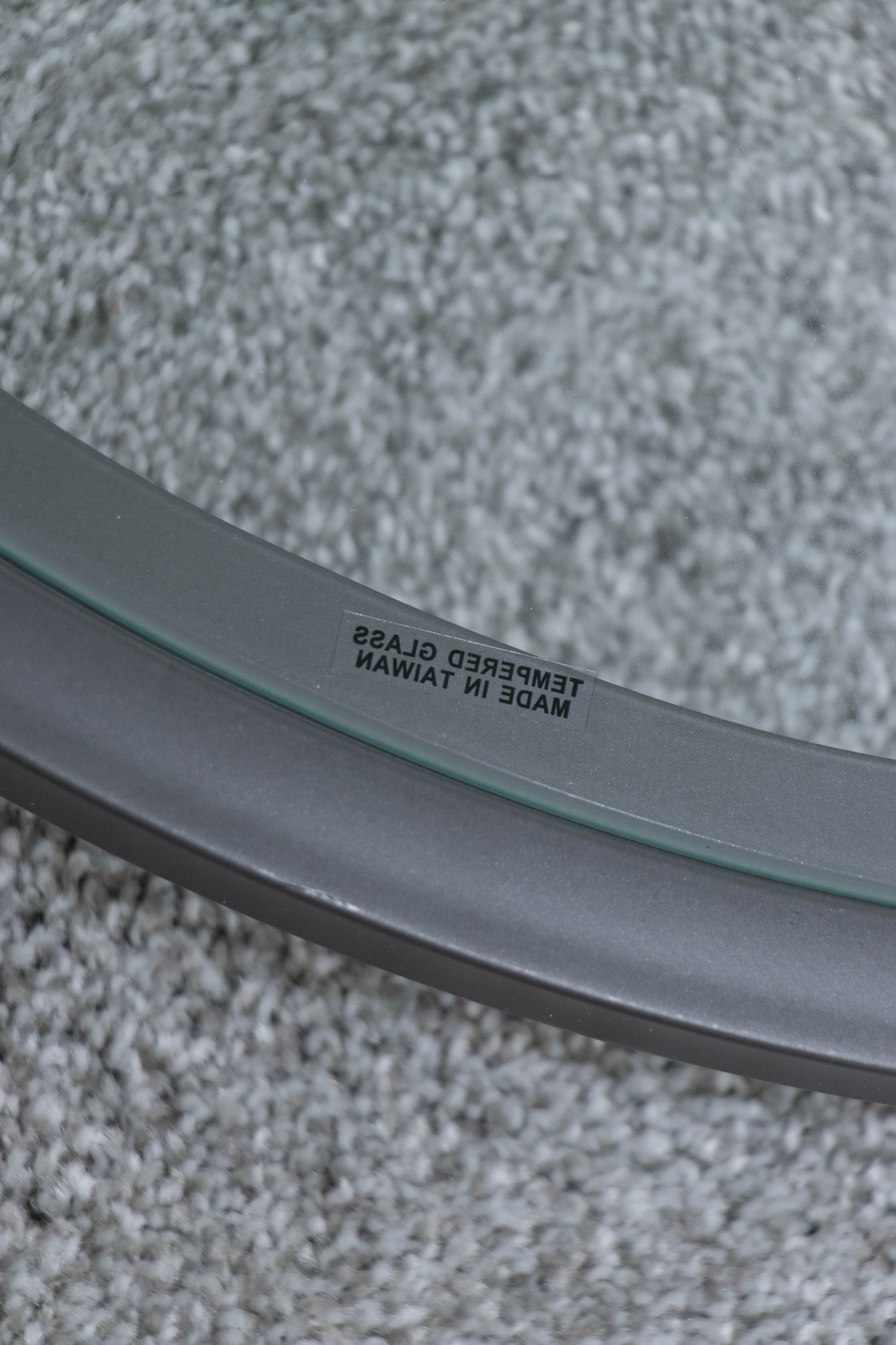 Metal and Tempered Glass Round Two-Tier End Tables