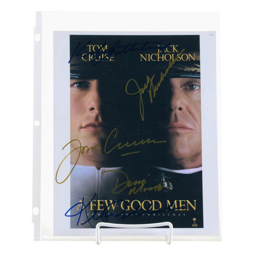 Tom Cruise, Jack Nicholson, and Demi Moore Signed "A Few Good Men" Movie Print