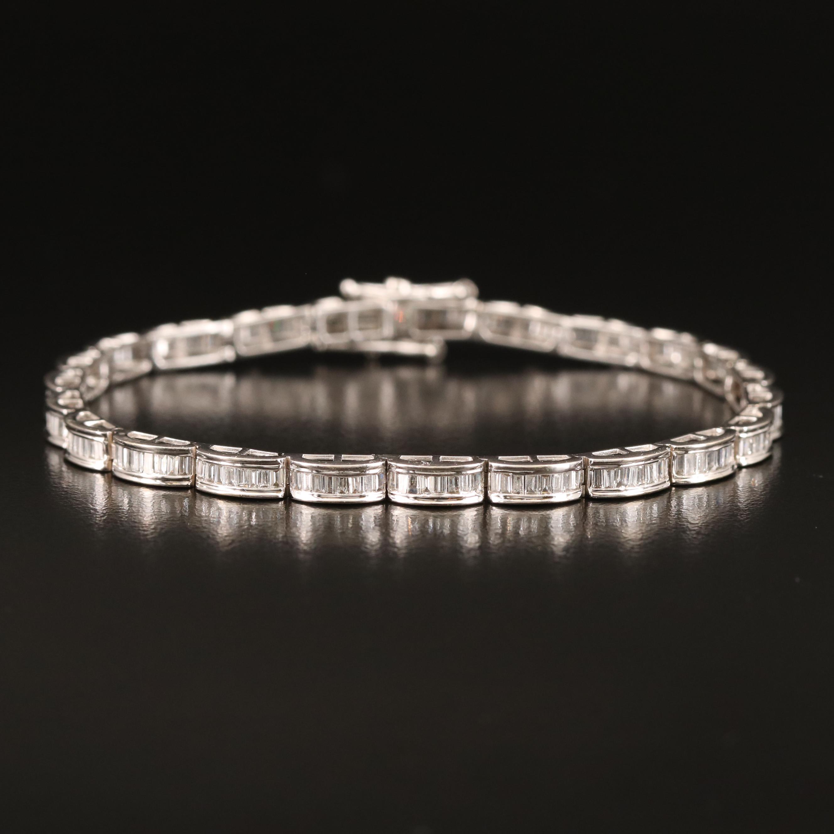14K 2.94 CTW Diamond Curved Link Bracelet
