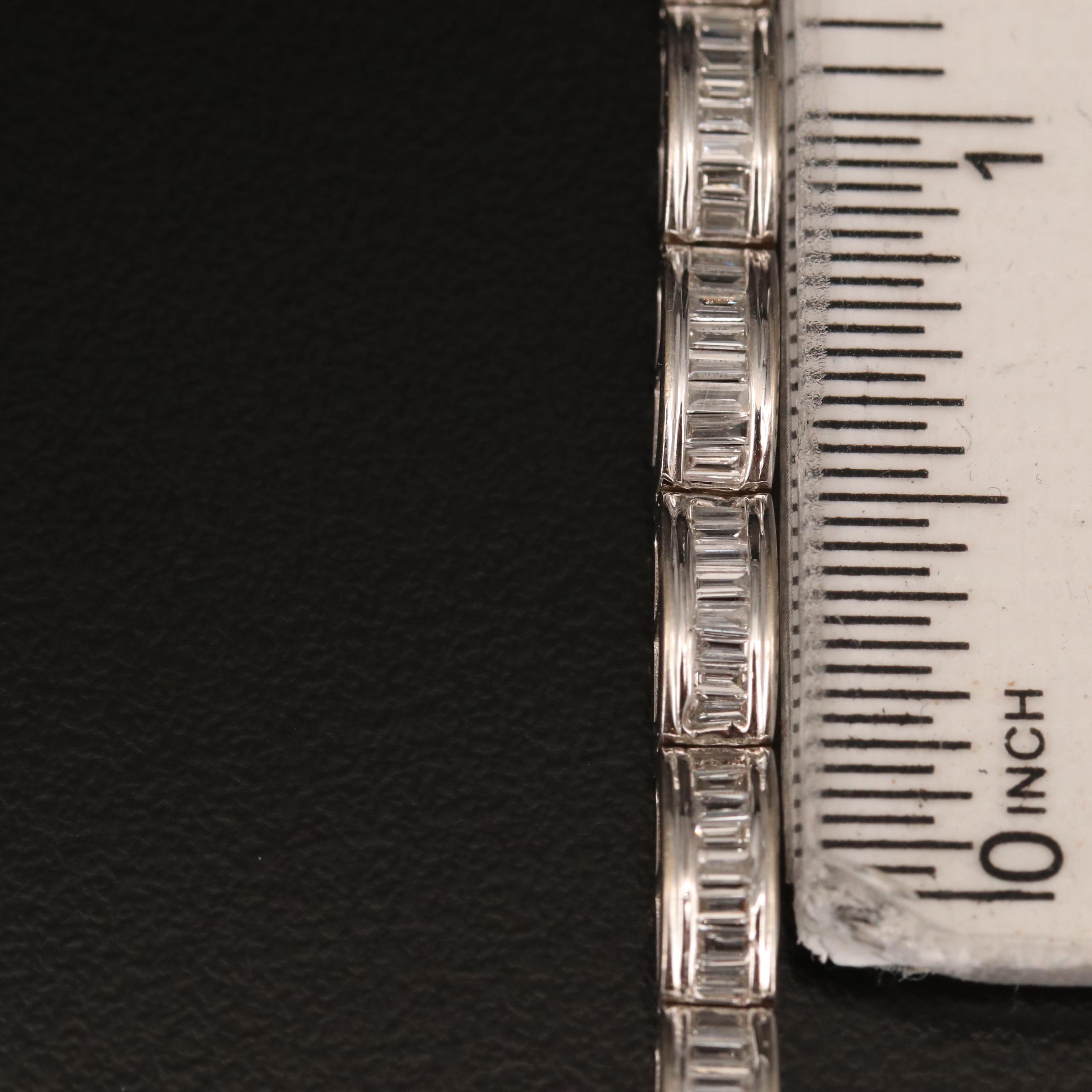 14K 2.94 CTW Diamond Curved Link Bracelet