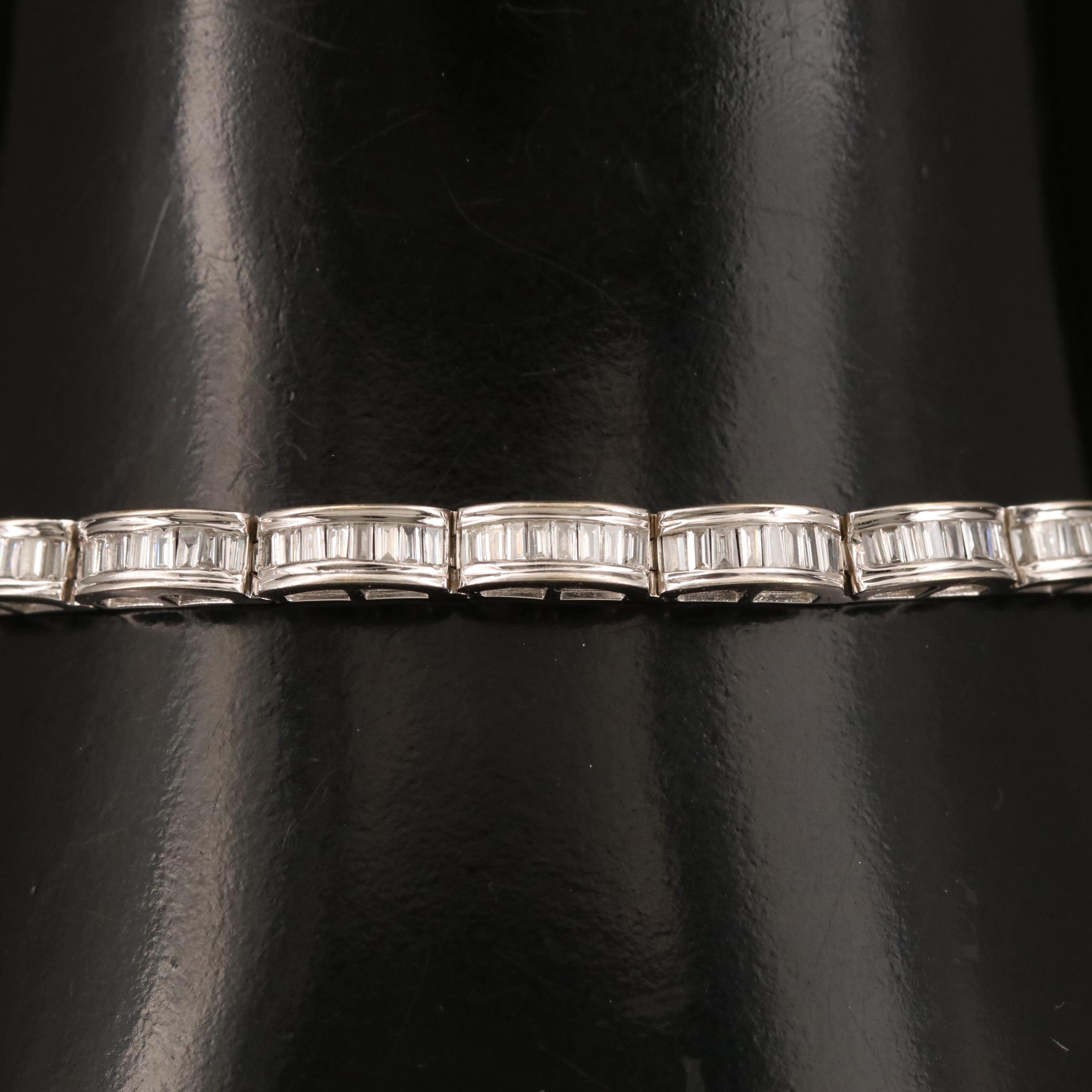 14K 2.94 CTW Diamond Curved Link Bracelet