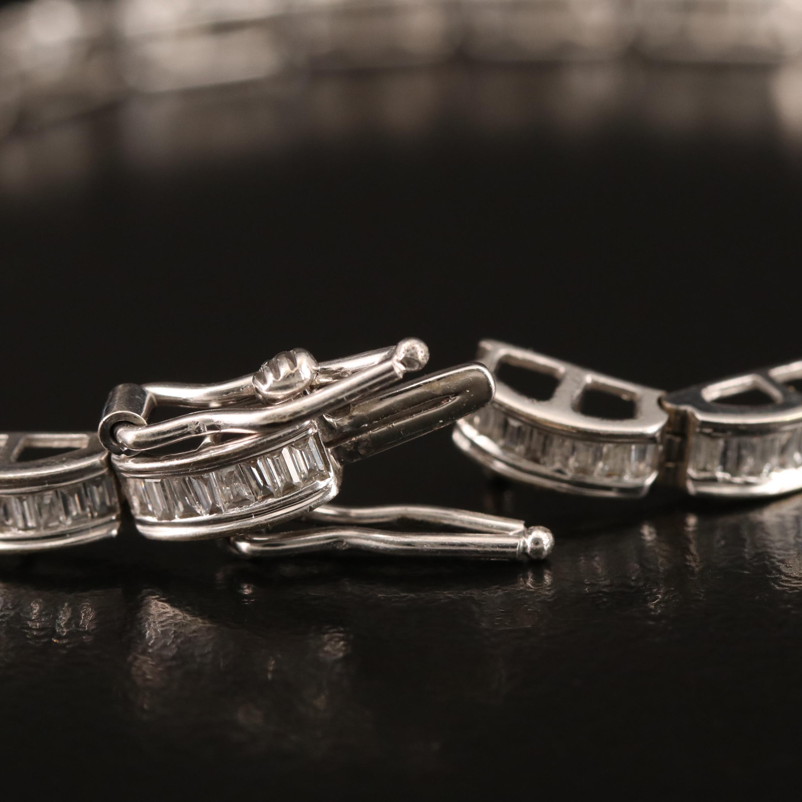 14K 2.94 CTW Diamond Curved Link Bracelet