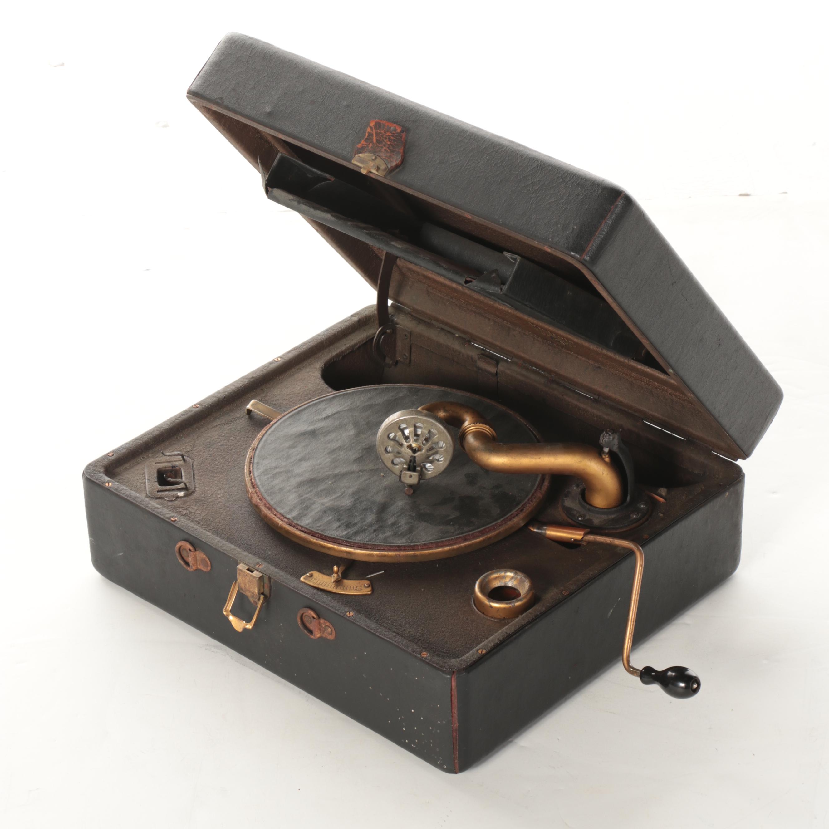 Victor Victrola Orthophonic Phonograph Record Player with Records