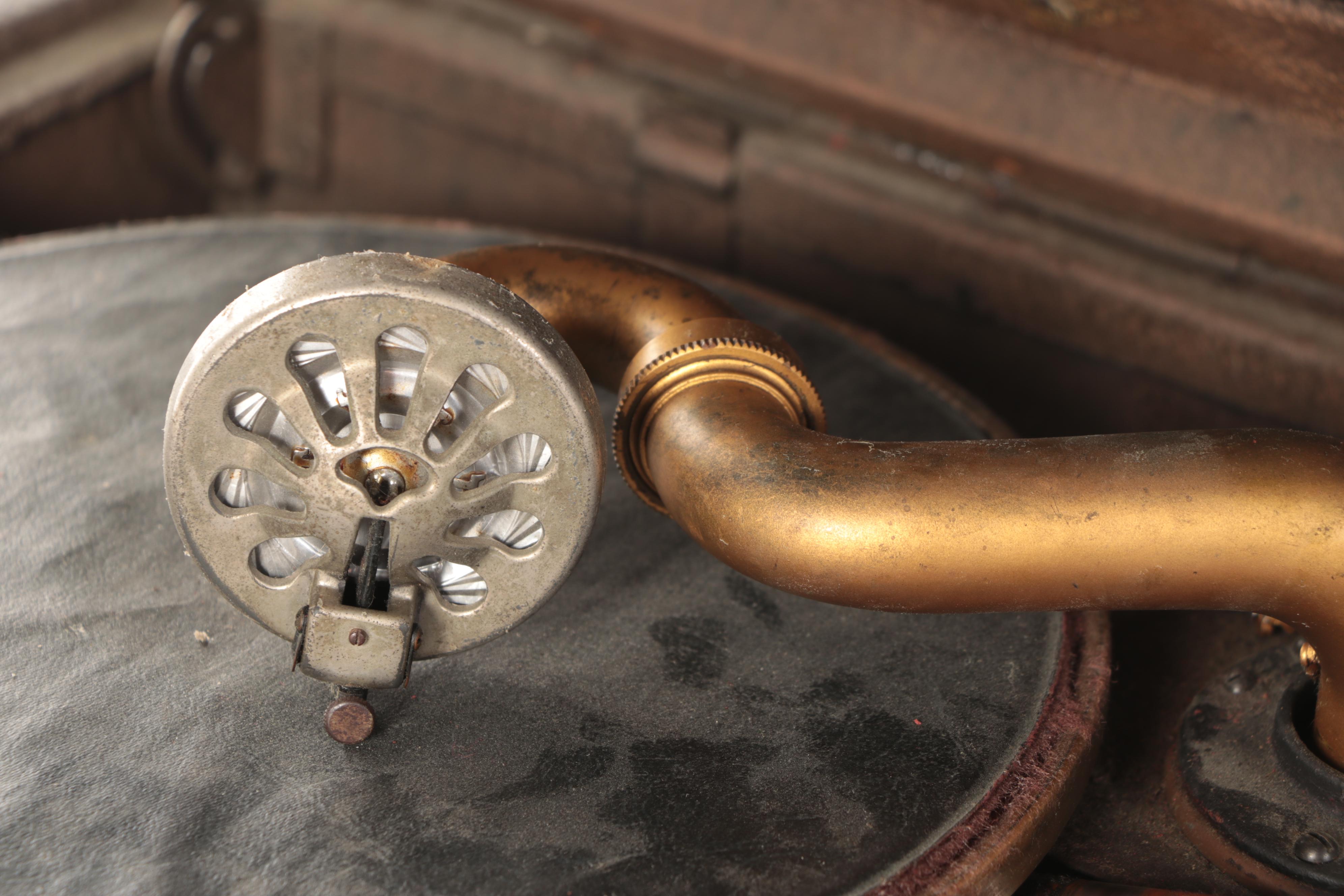 Victor Victrola Orthophonic Phonograph Record Player with Records