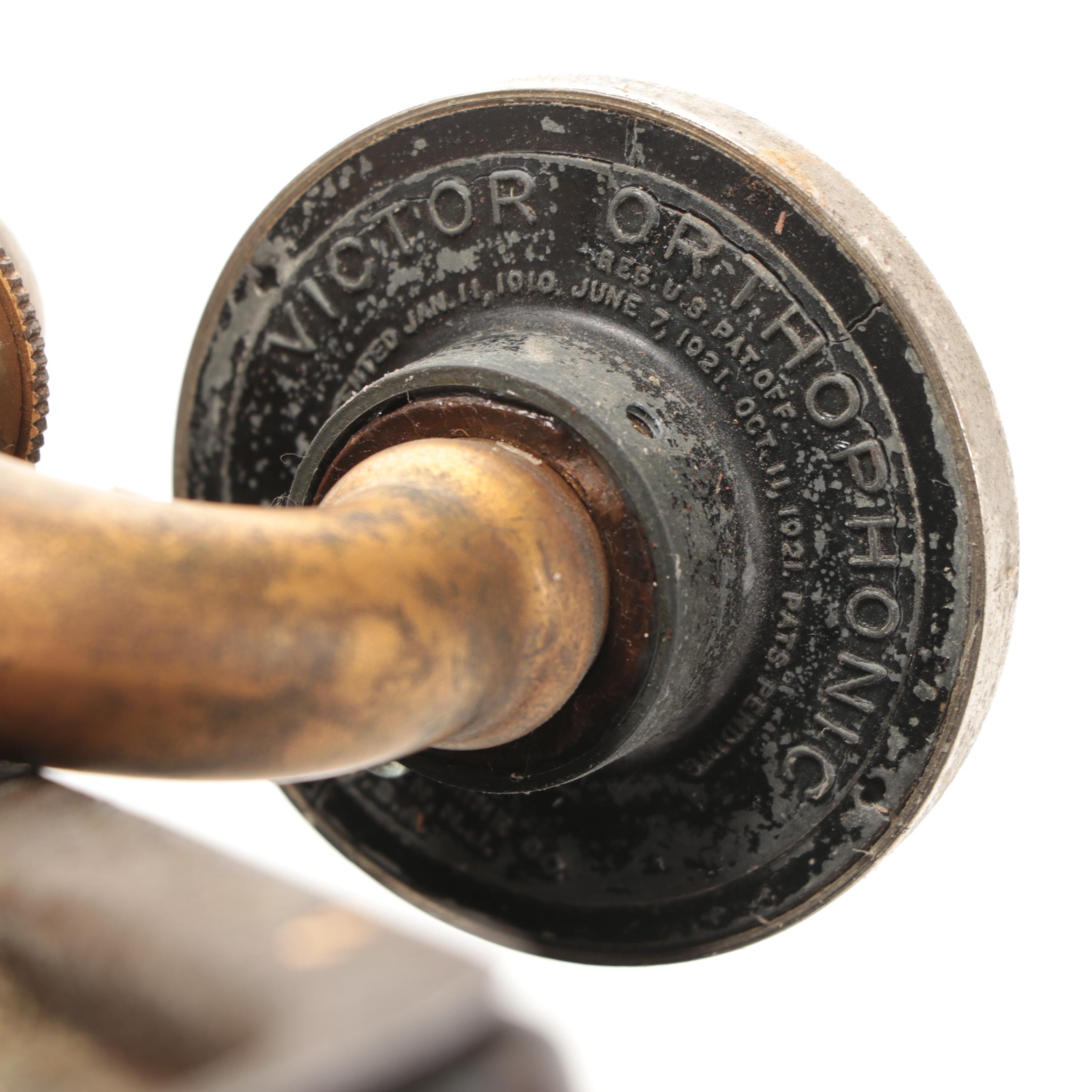 Victor Victrola Orthophonic Phonograph Record Player with Records