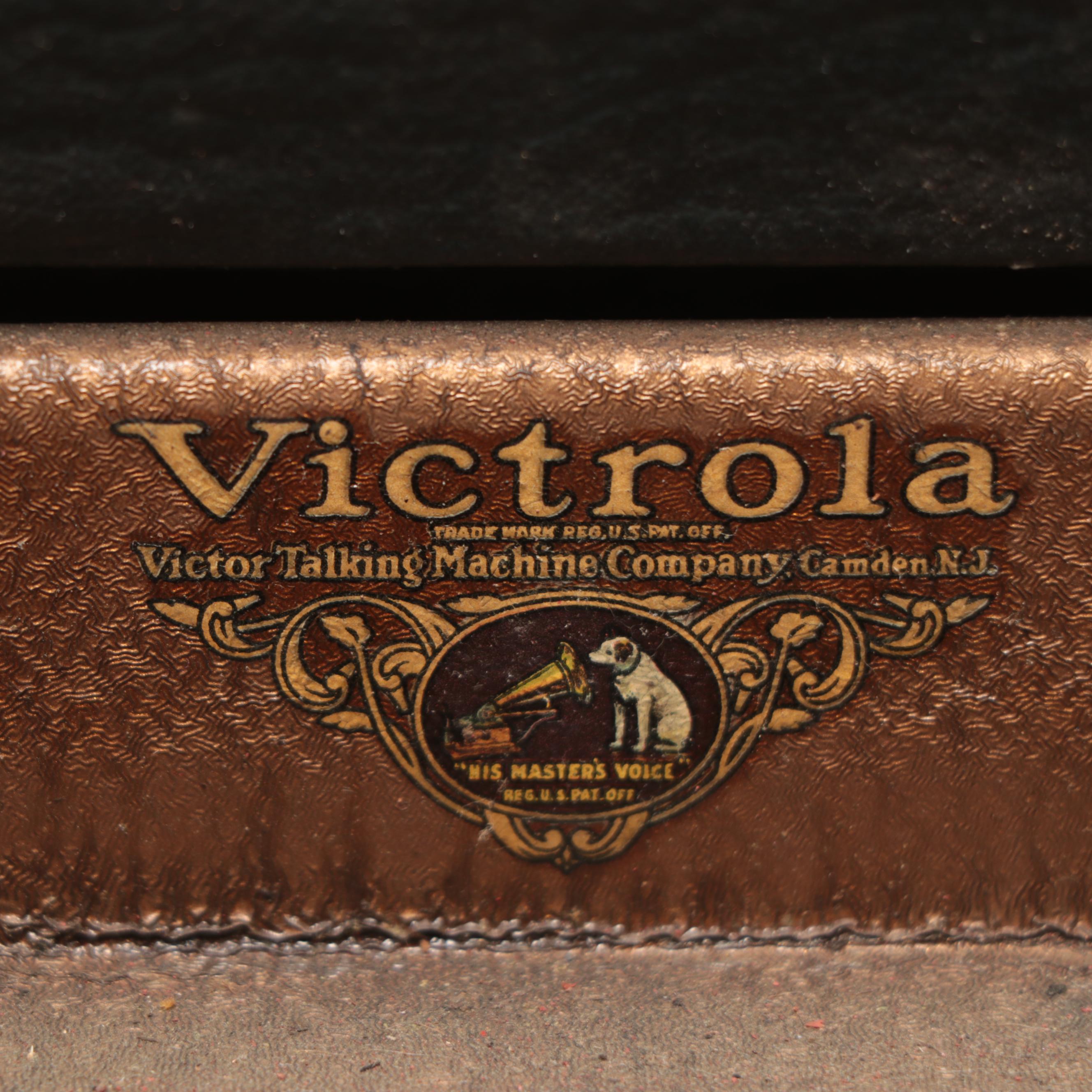 Victor Victrola Orthophonic Phonograph Record Player with Records