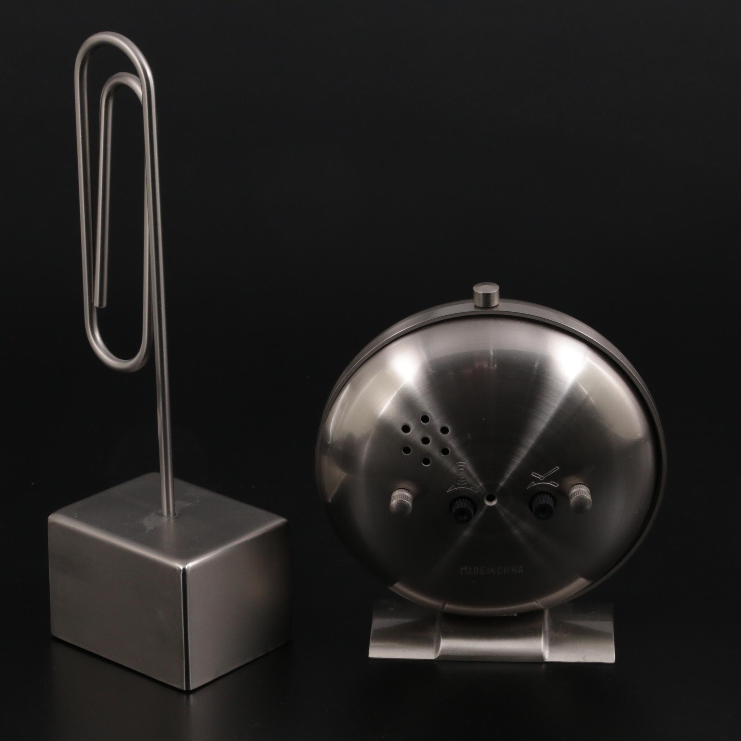 Westclox Big Ben Alarm Clock and Pottery Barn Desk Accessories