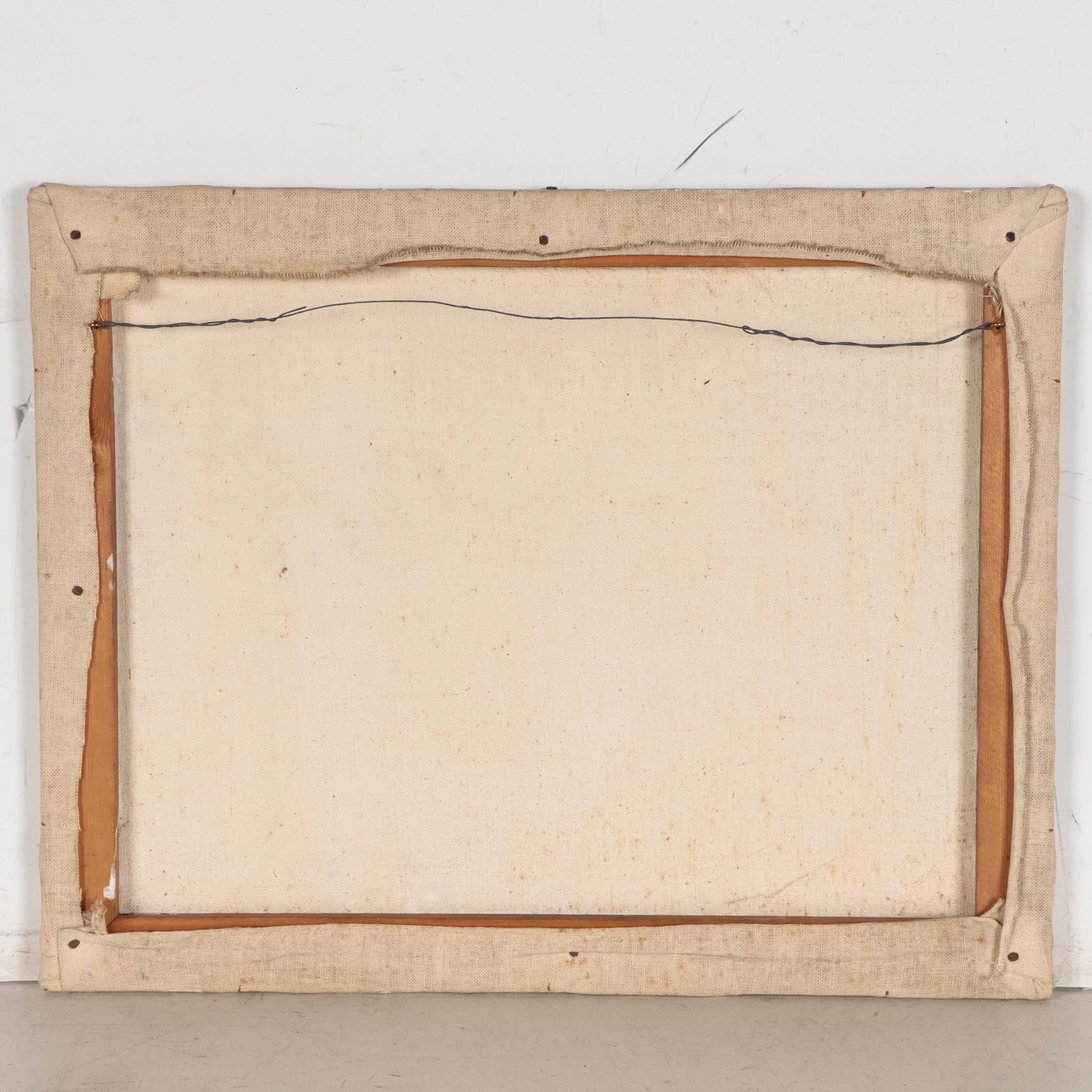 Frances Watt Oil Painting of Baptism of Jesus in the Jordan, 1954