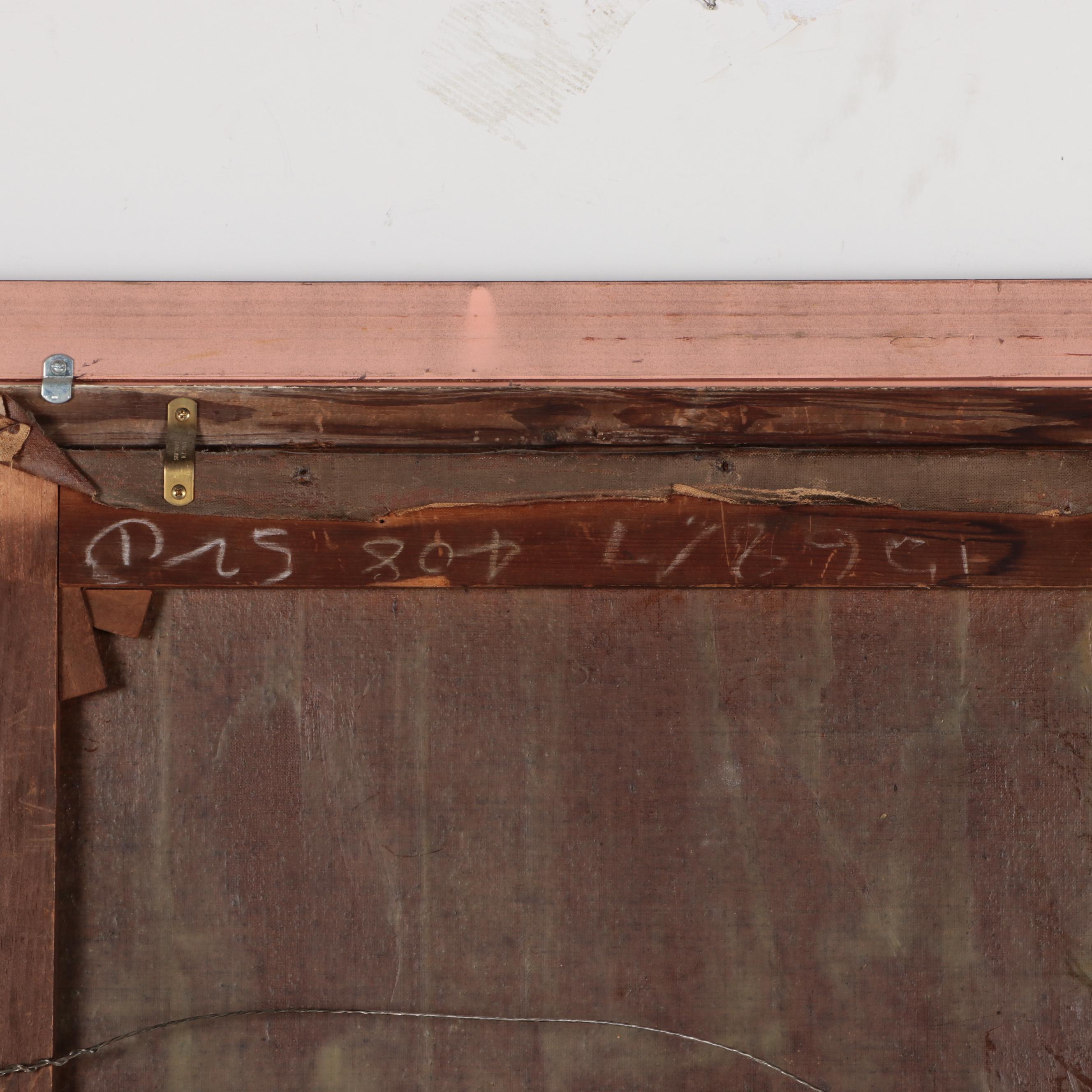 Victorian Portrait Oil Painting of Woman in Mourning Dress