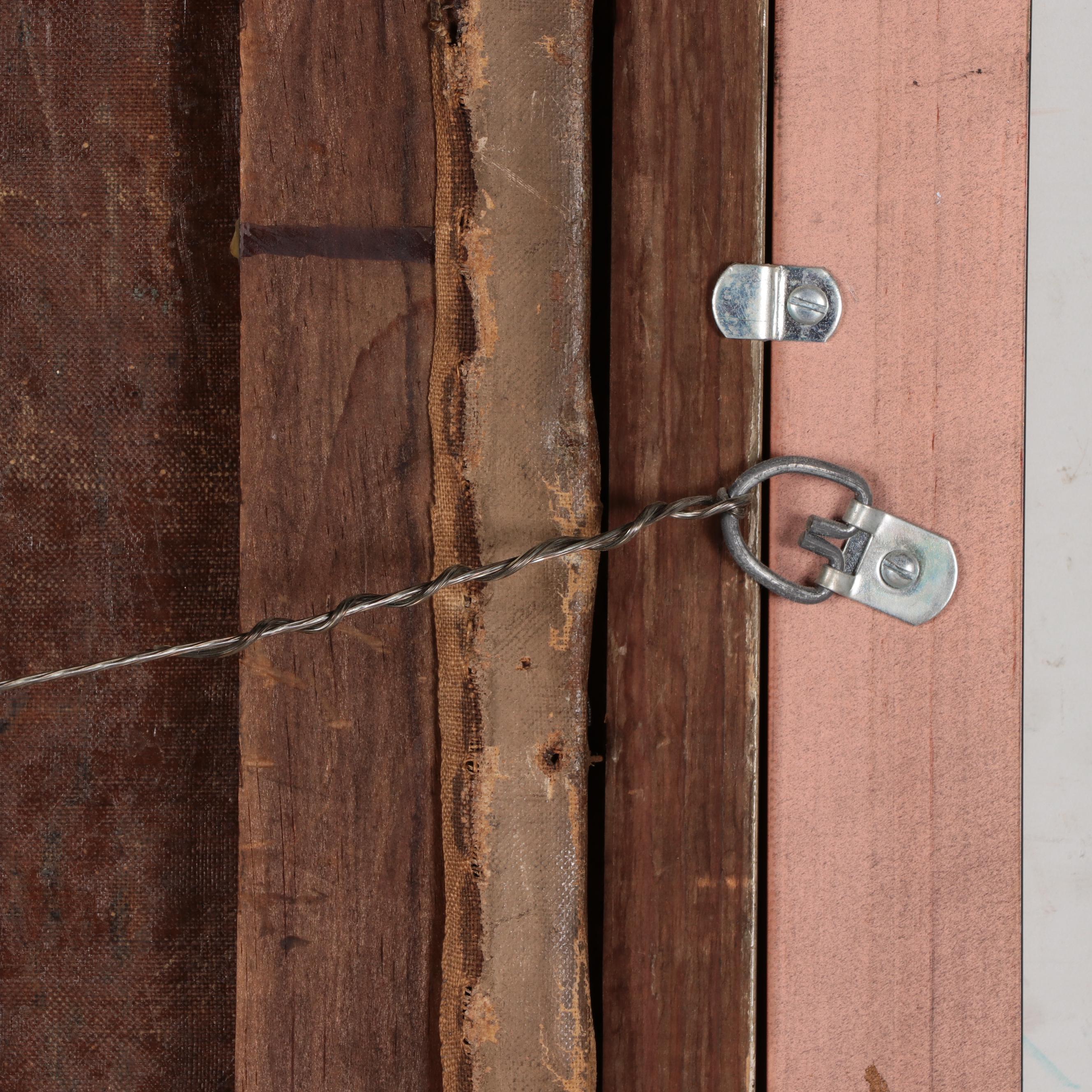 Victorian Portrait Oil Painting of Woman in Mourning Dress