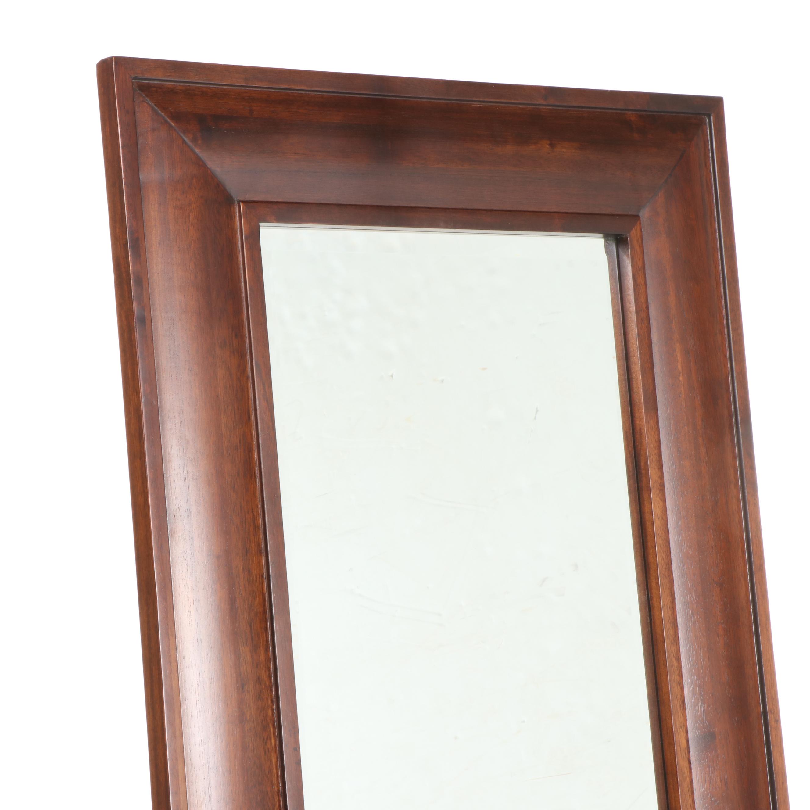Pottery Barn "Java" Hardwood Easel-Back Standing Mirror
