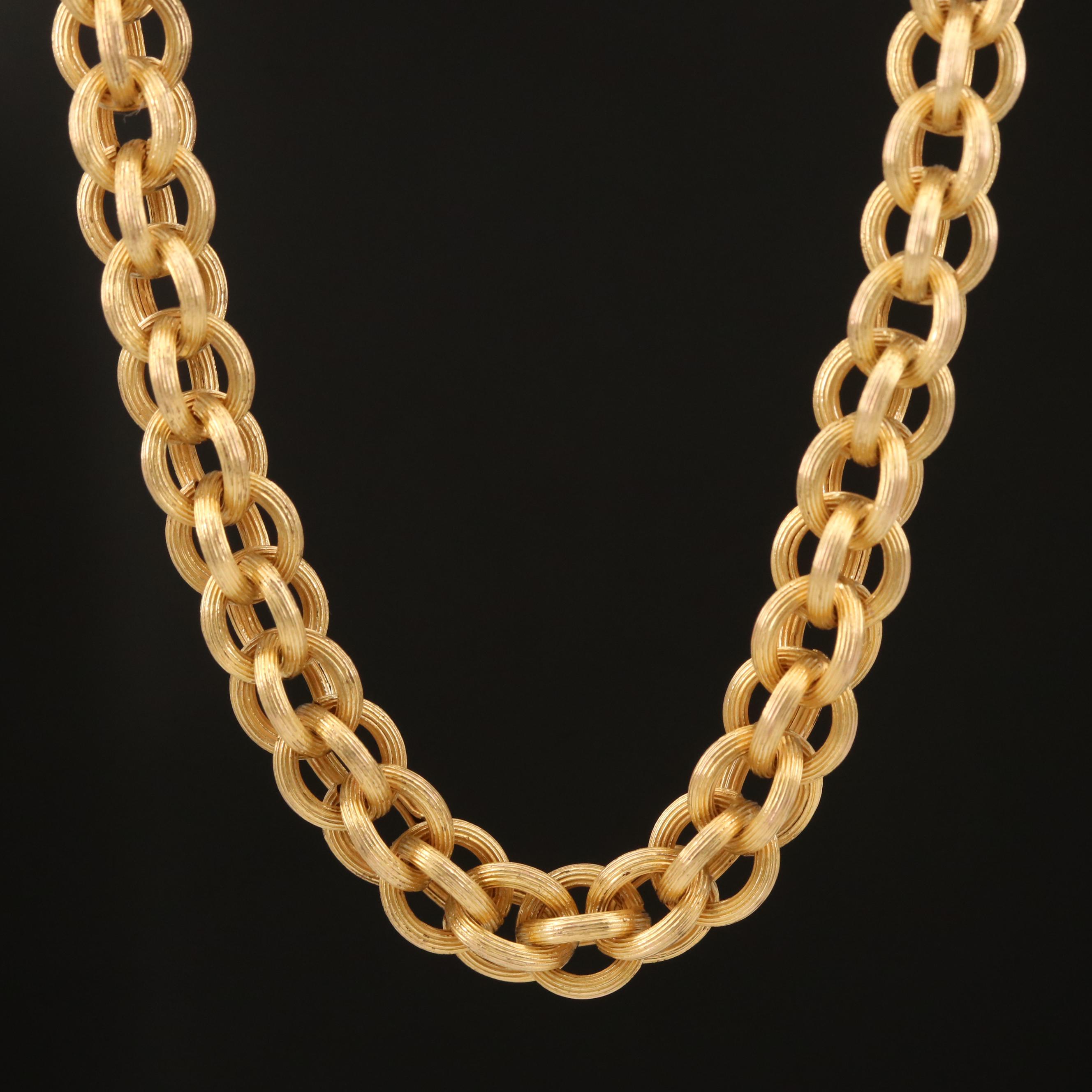 14K Double Cable Chain Necklace